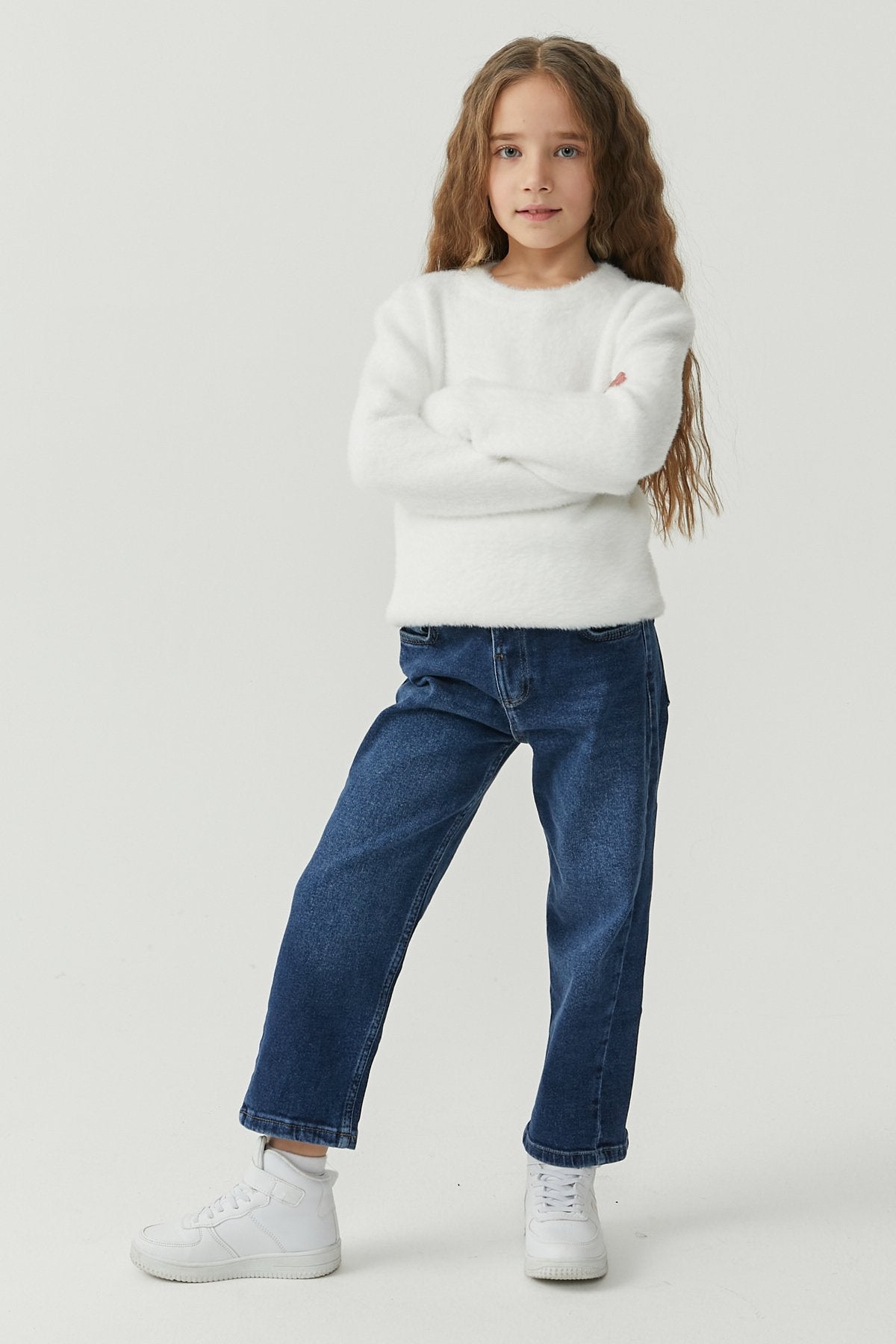 Girl's Soft Textured Knit Sweater