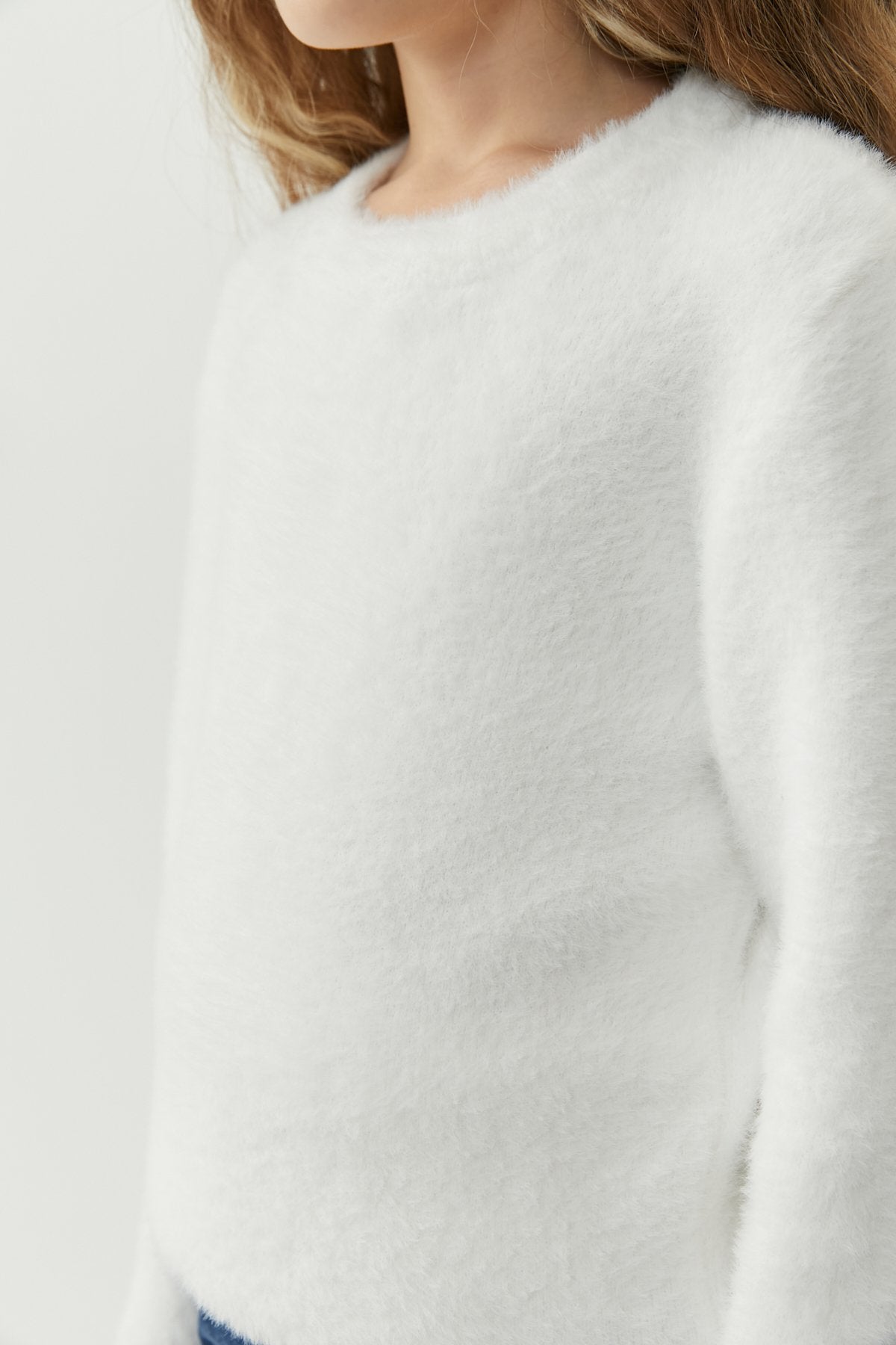 Girl's Soft Textured Knit Sweater