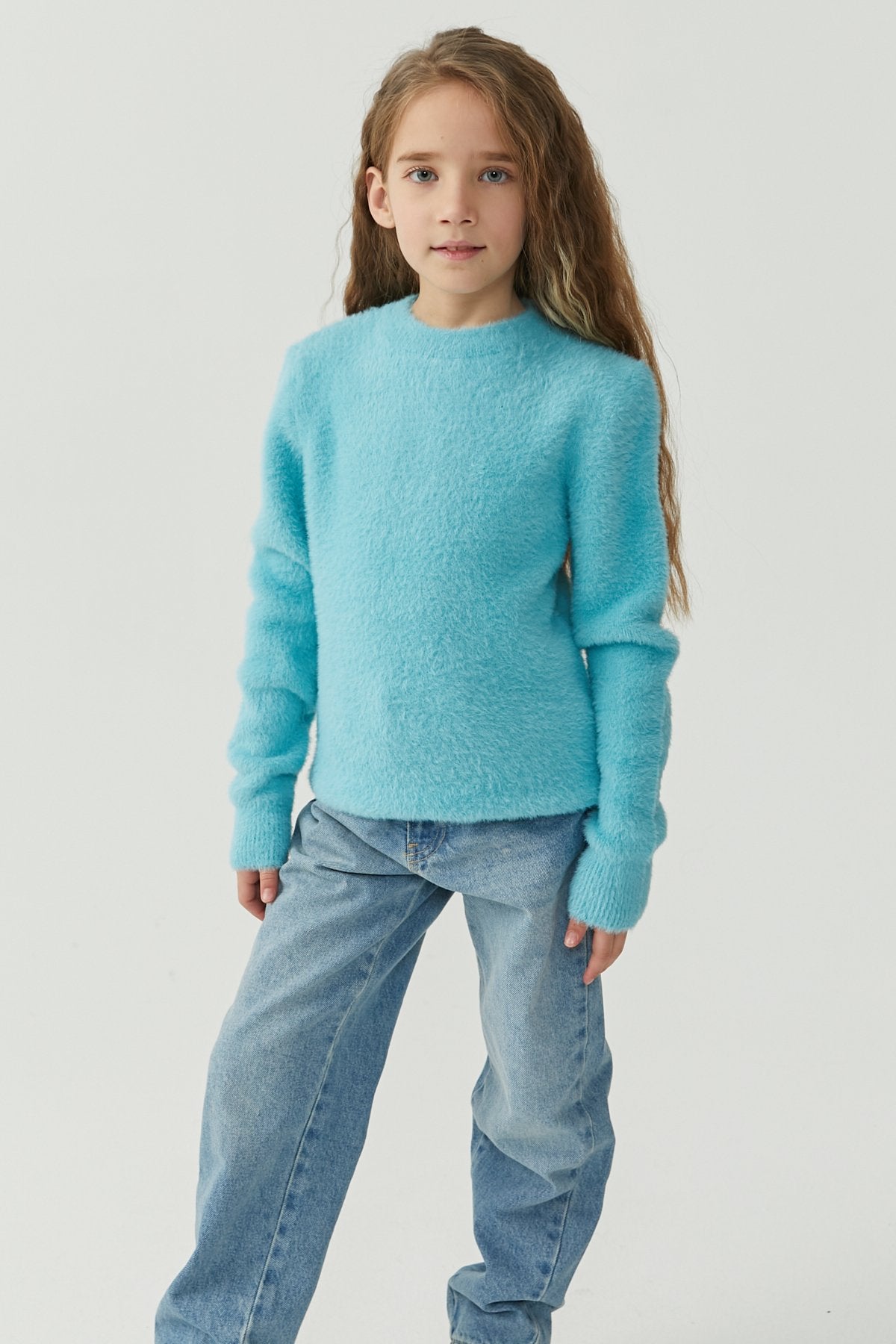 Girl's Soft Textured Knit Sweater