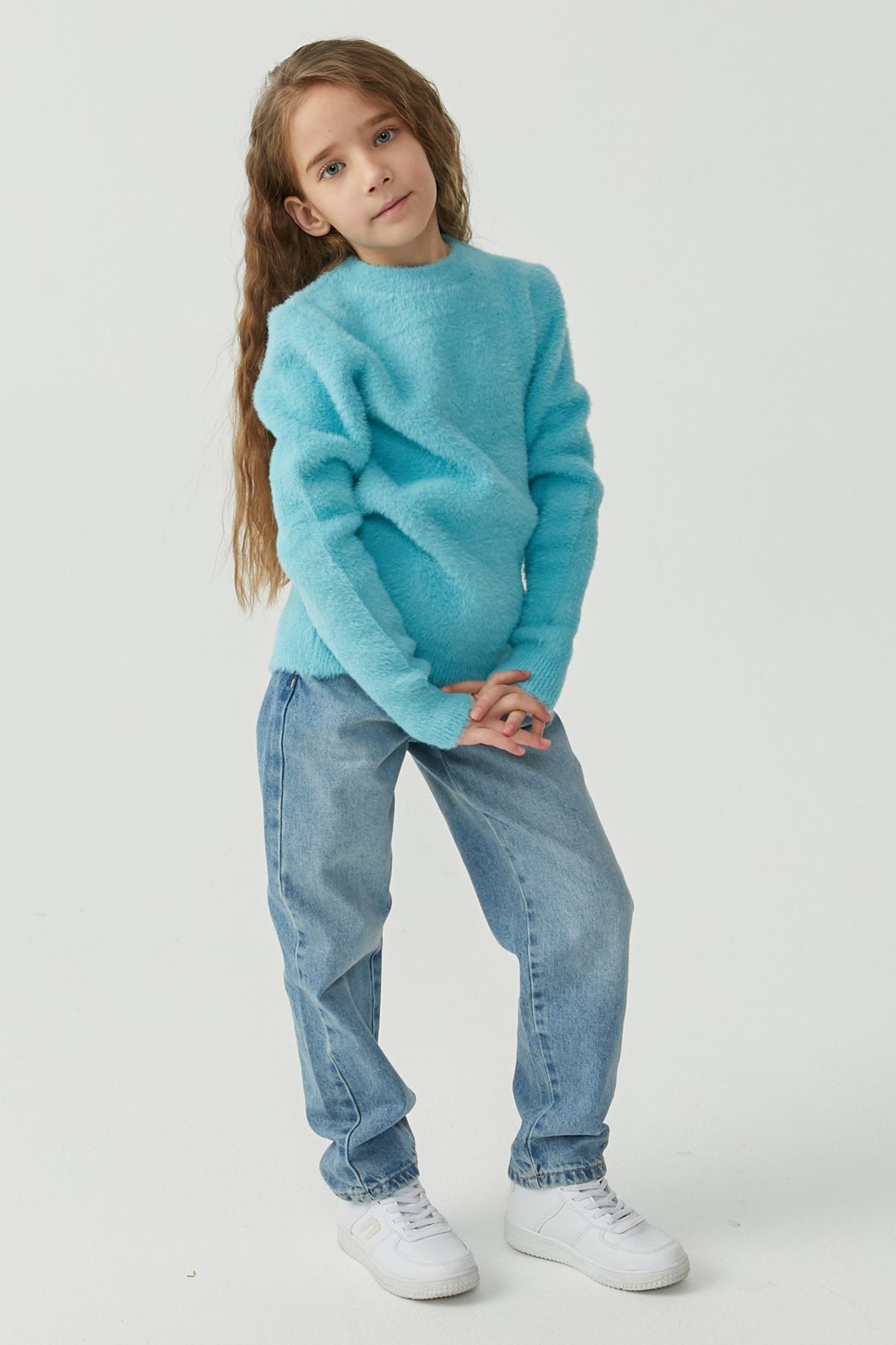 Girl's Soft Textured Knit Sweater