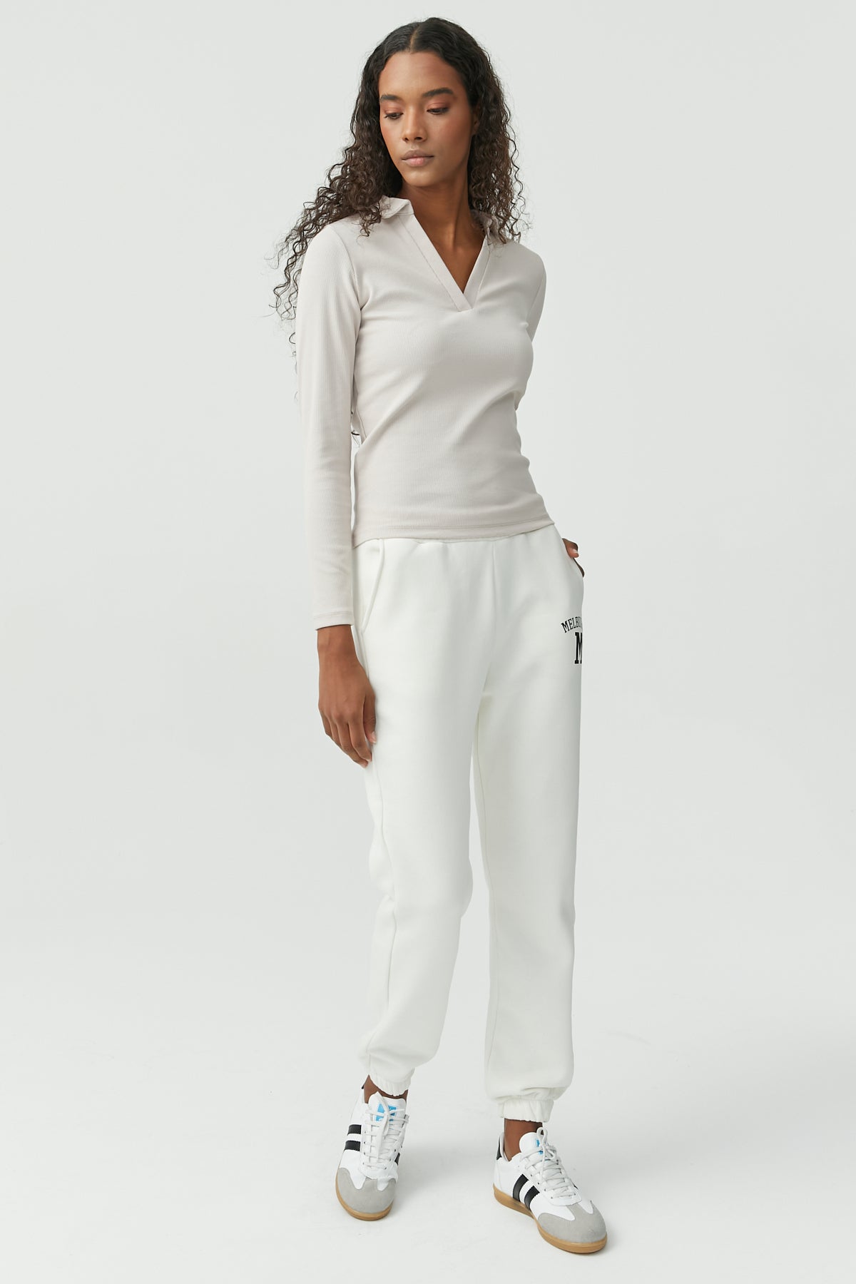 Women's Printed Detailed Sweat Bottom
