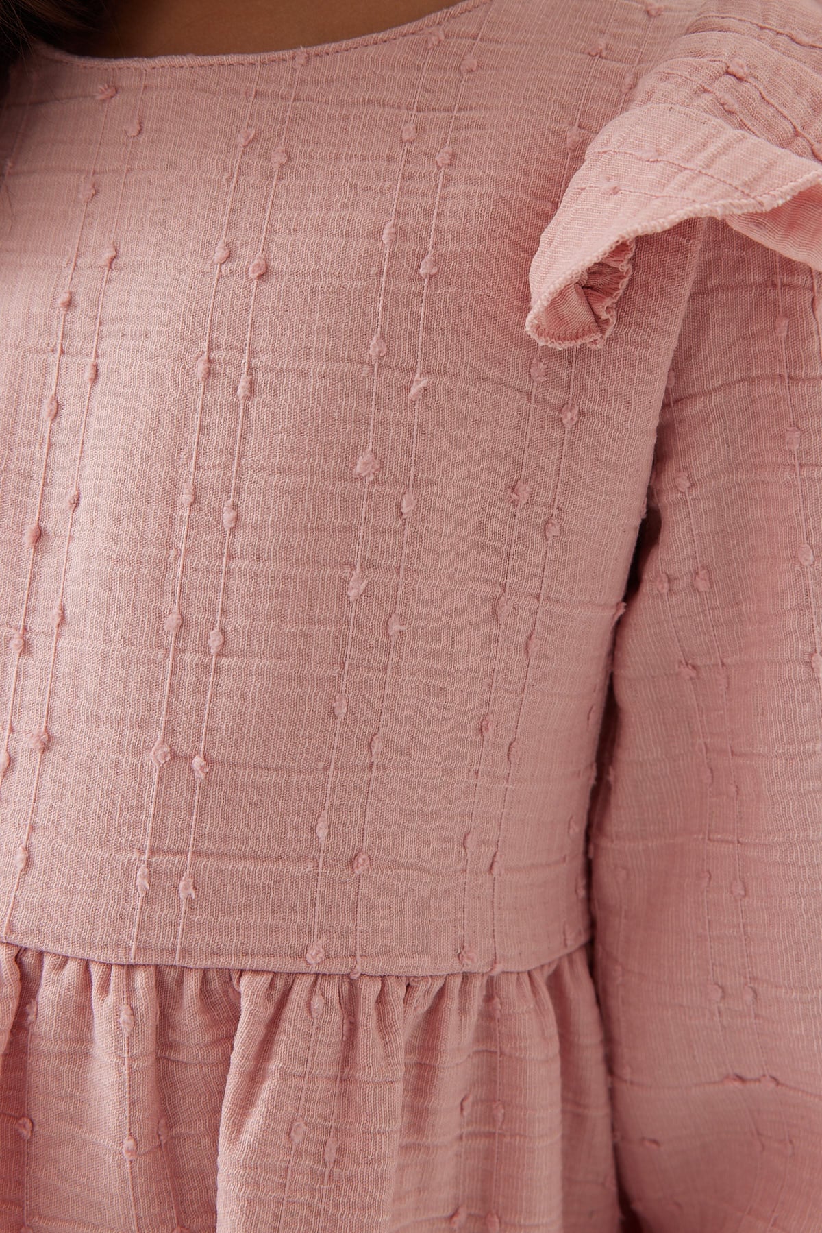 فستان بناتي بأكمام طويلة