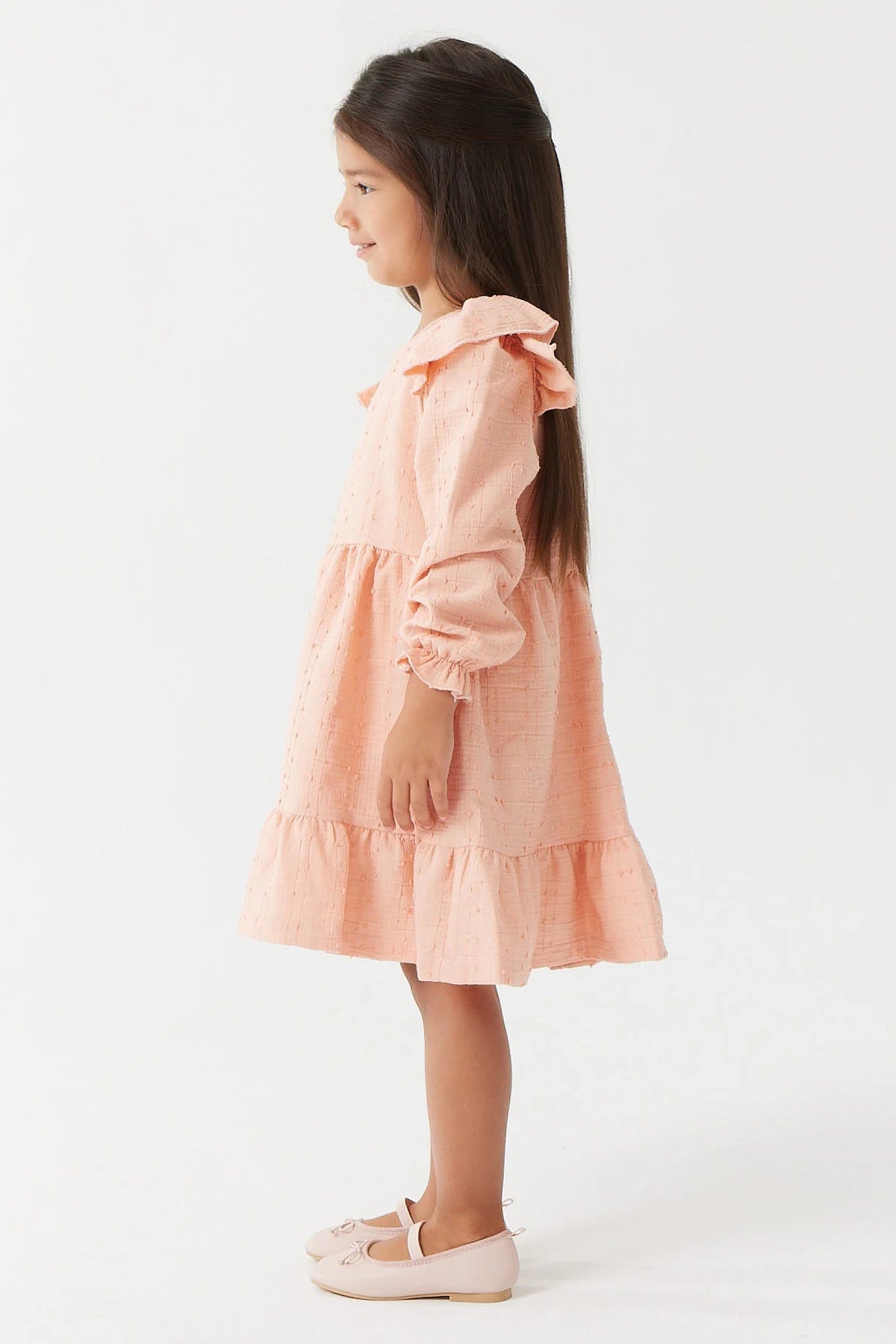 فستان بناتي بأكمام طويلة