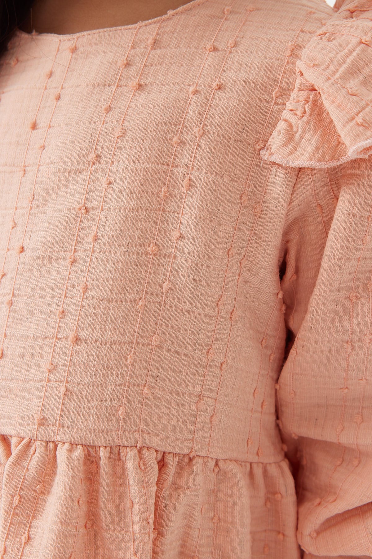 فستان بناتي بأكمام طويلة