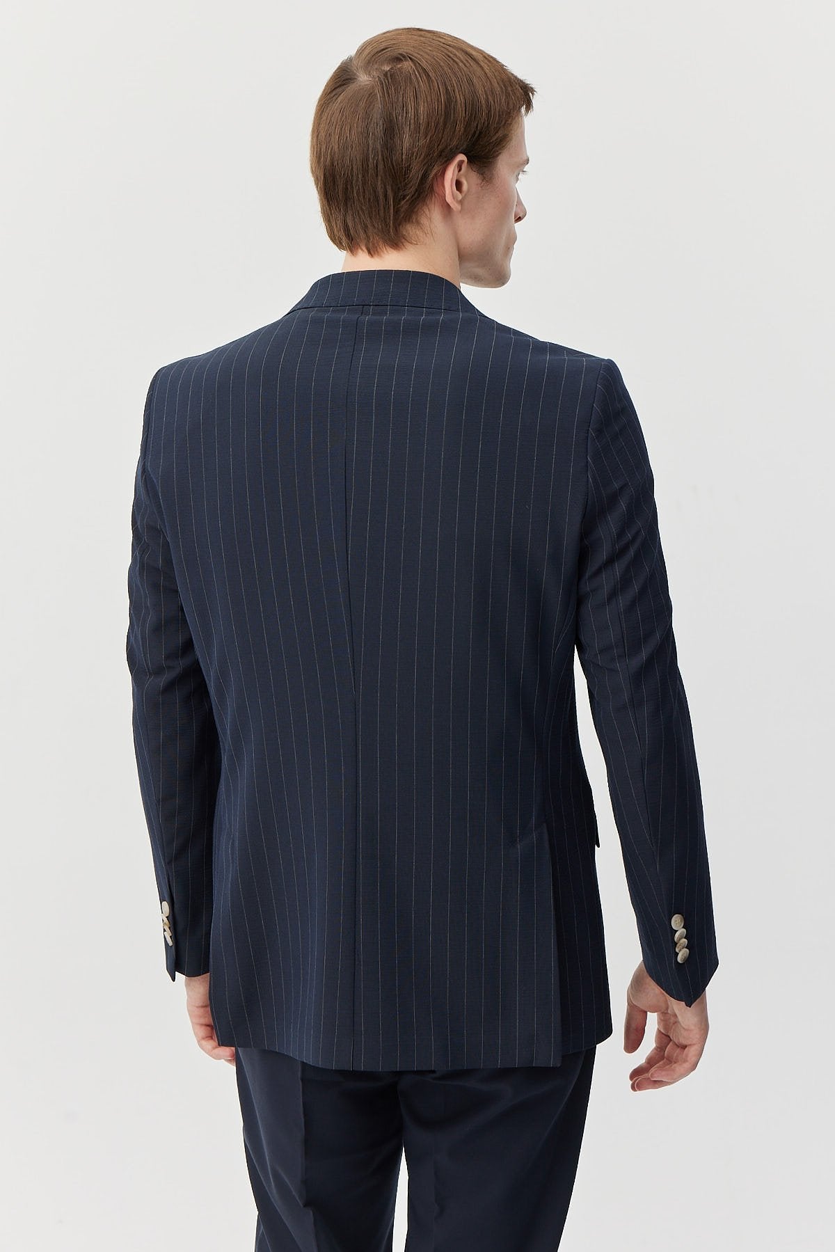 Men's Pointed Collar Double Breasted Jacket