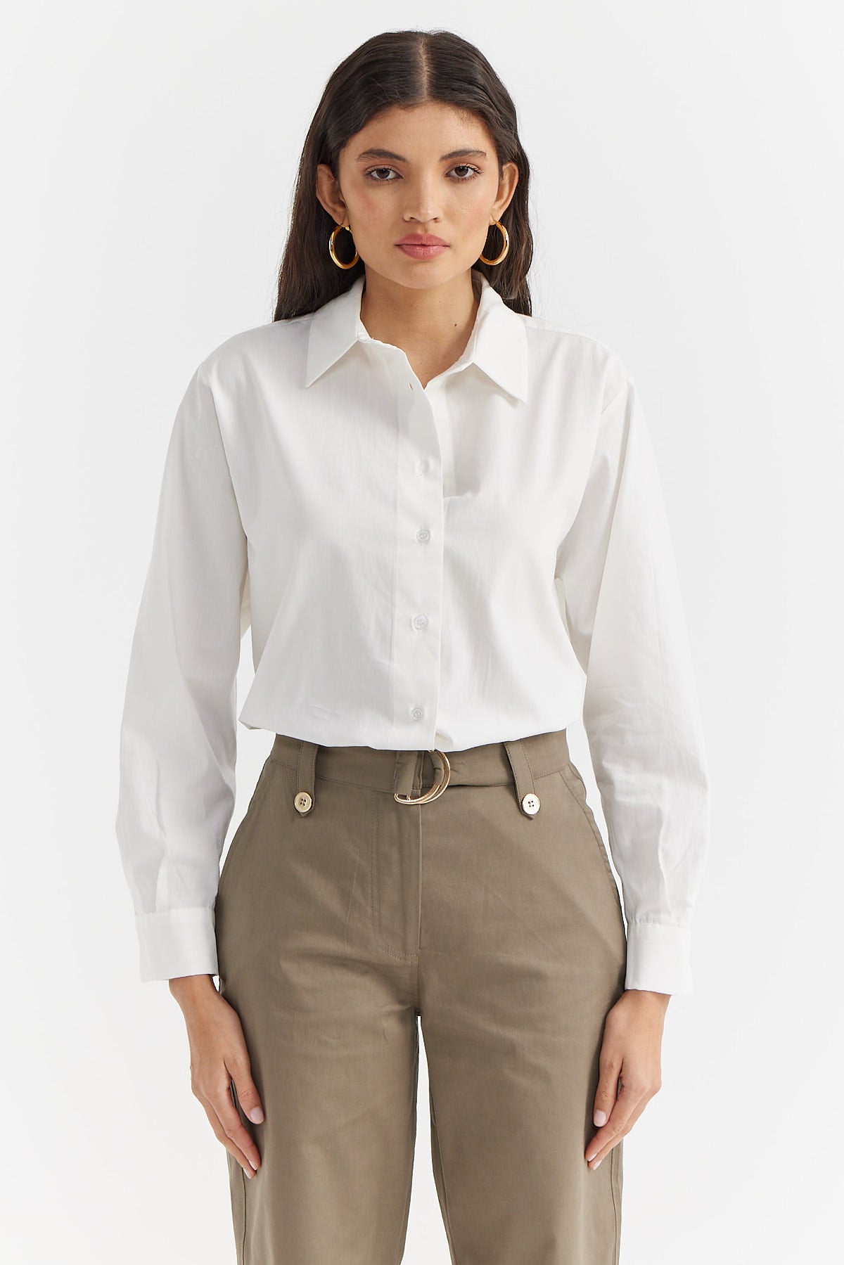 Women's Pocket Detailed Cotton Shirt