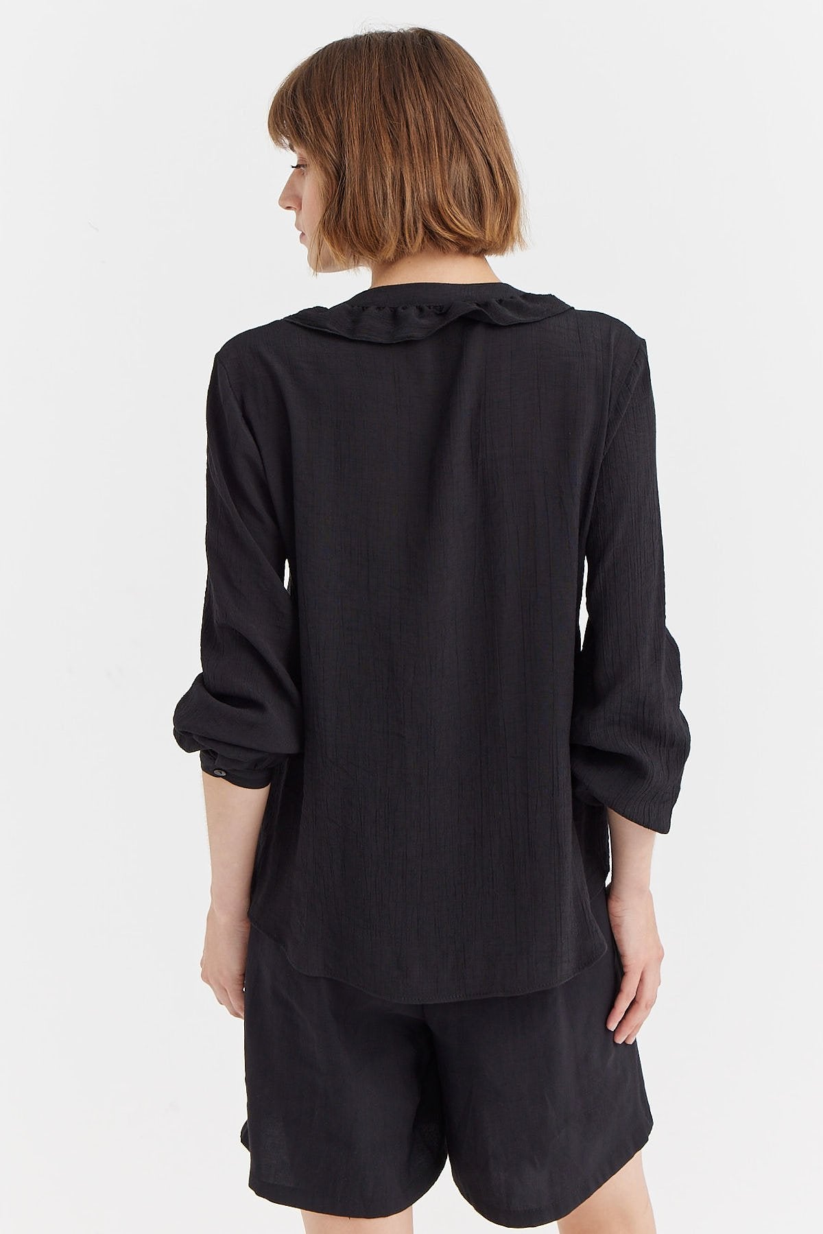 Women's Ruffle Detailed Collar Shirt