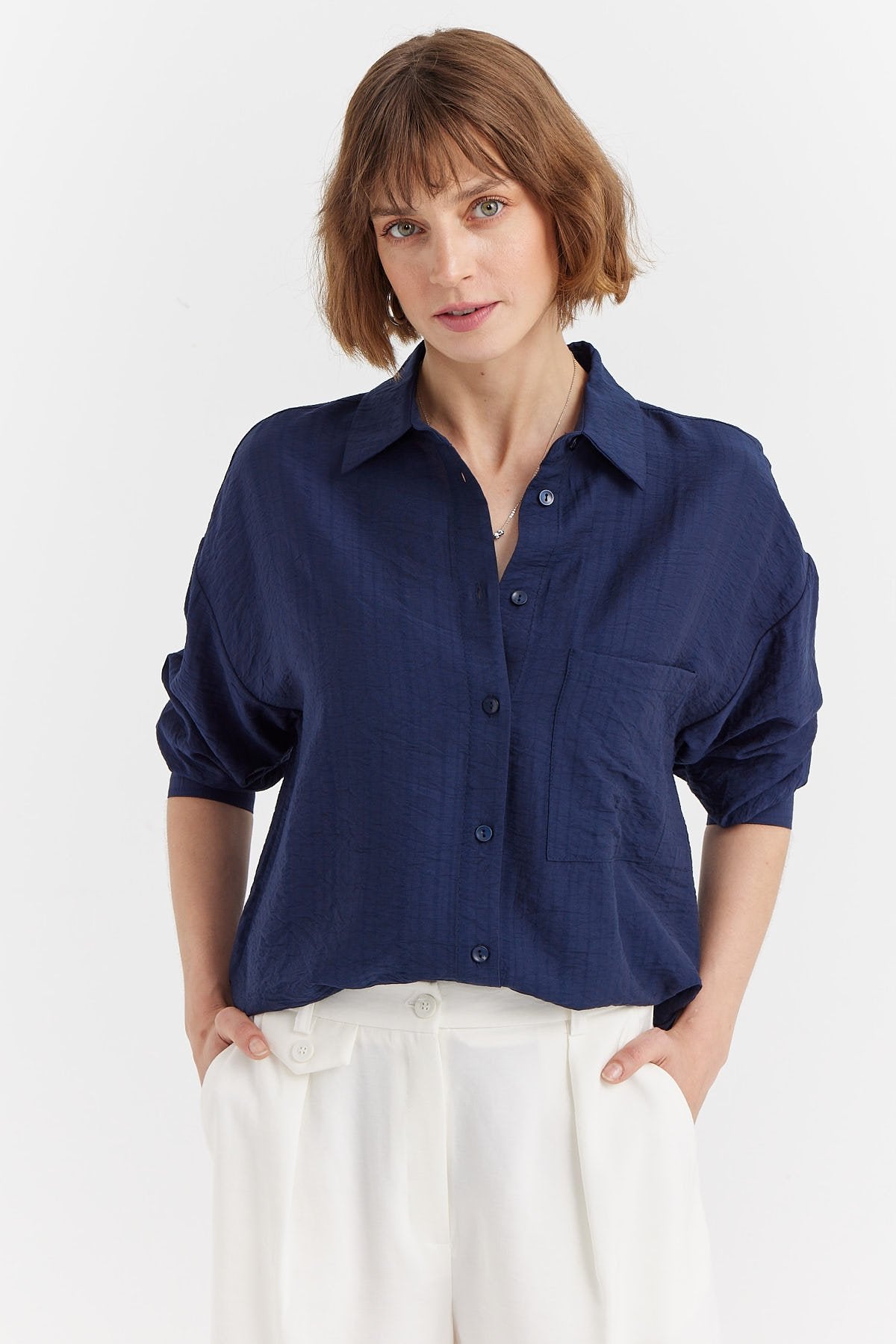 Women's Textured Oversize Shirt