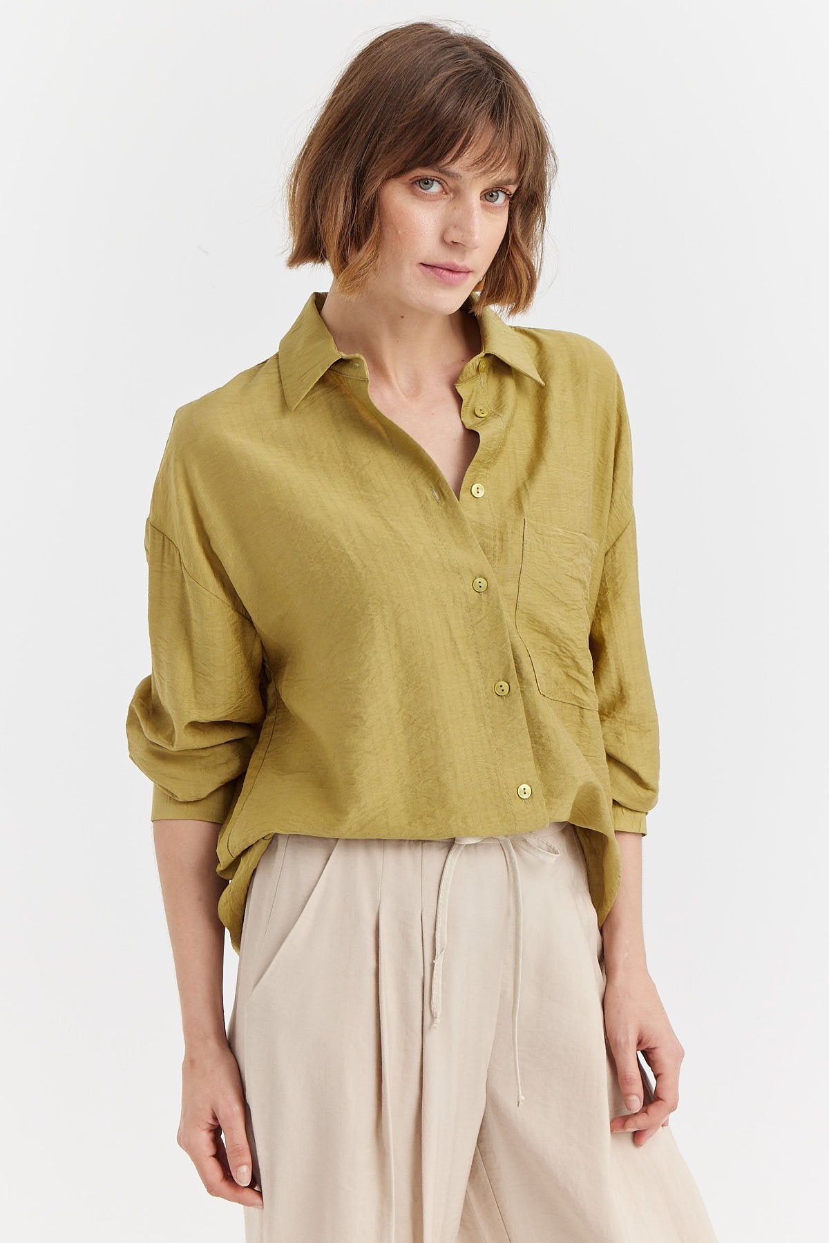 Women's Textured Oversize Shirt