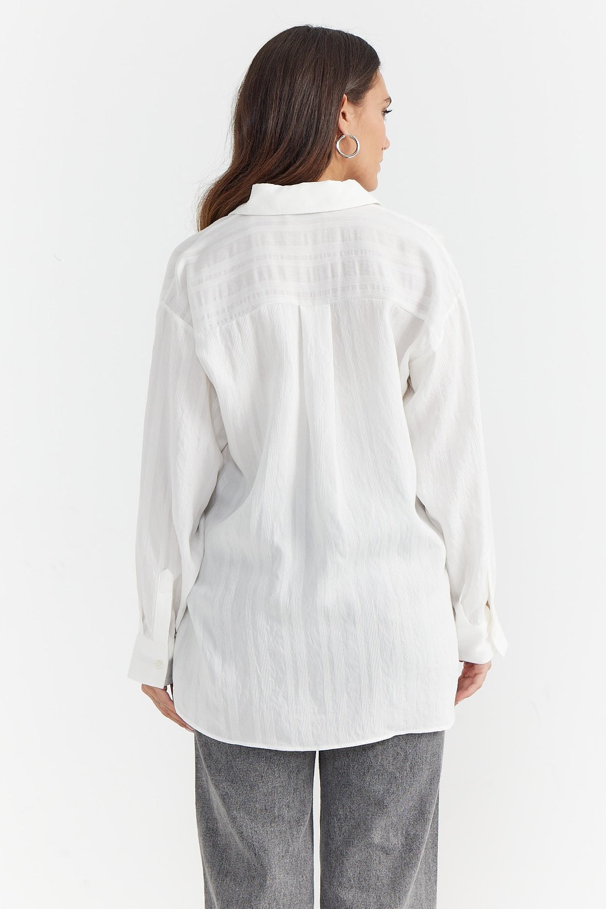 Women's Oversize Textured Shirt