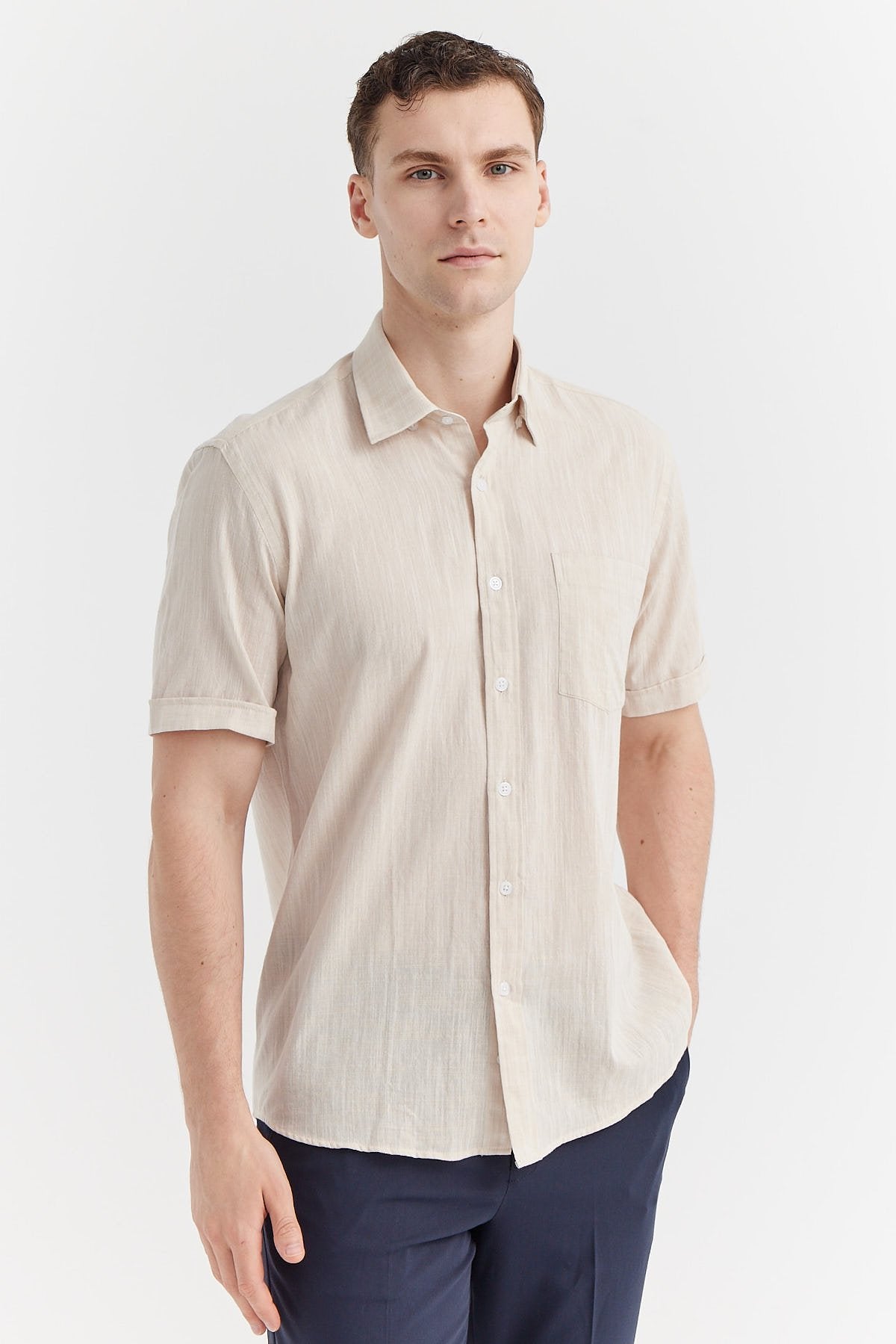 Men's Short Sleeve Cotton Shirt