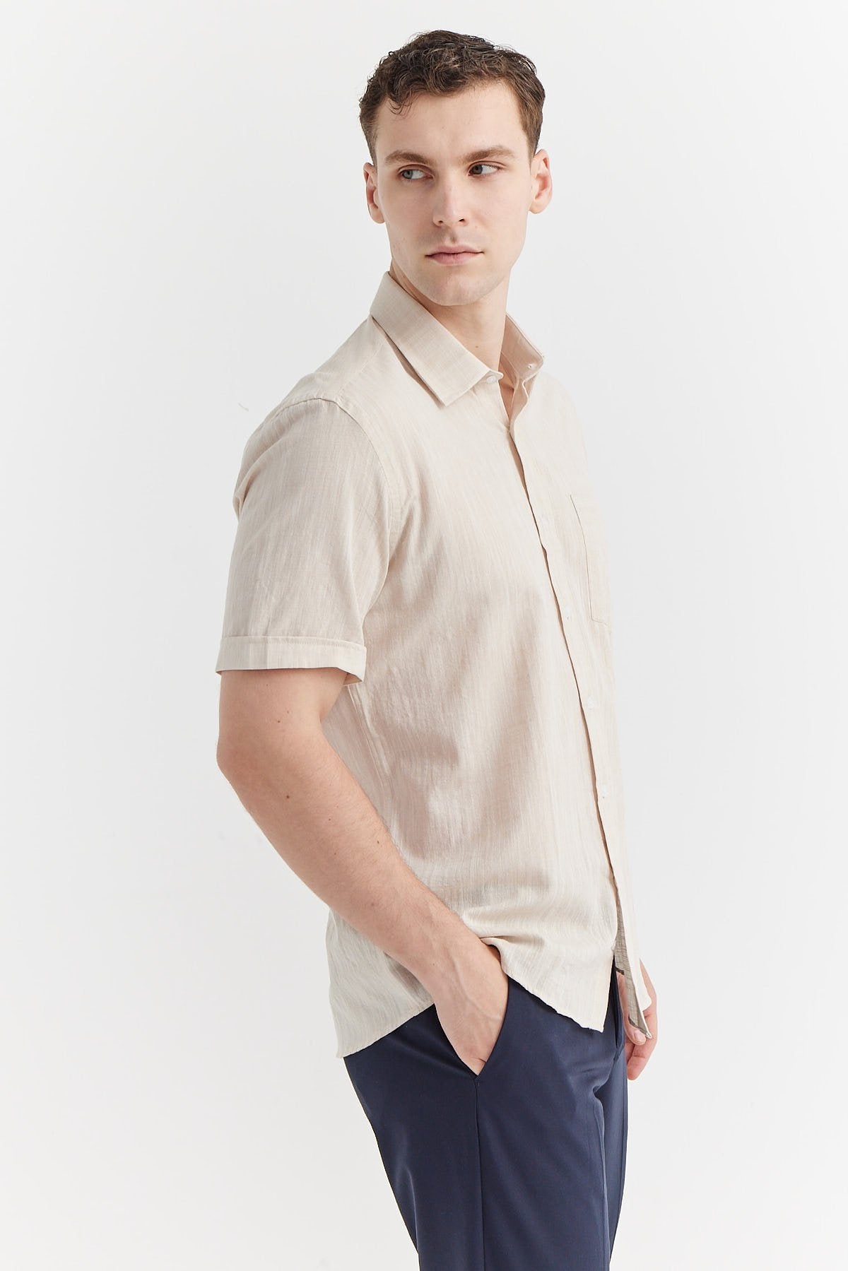 Men's Short Sleeve Cotton Shirt