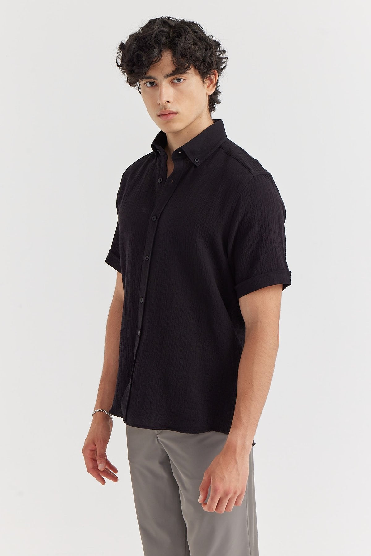 Men's Regular Textured Shirt