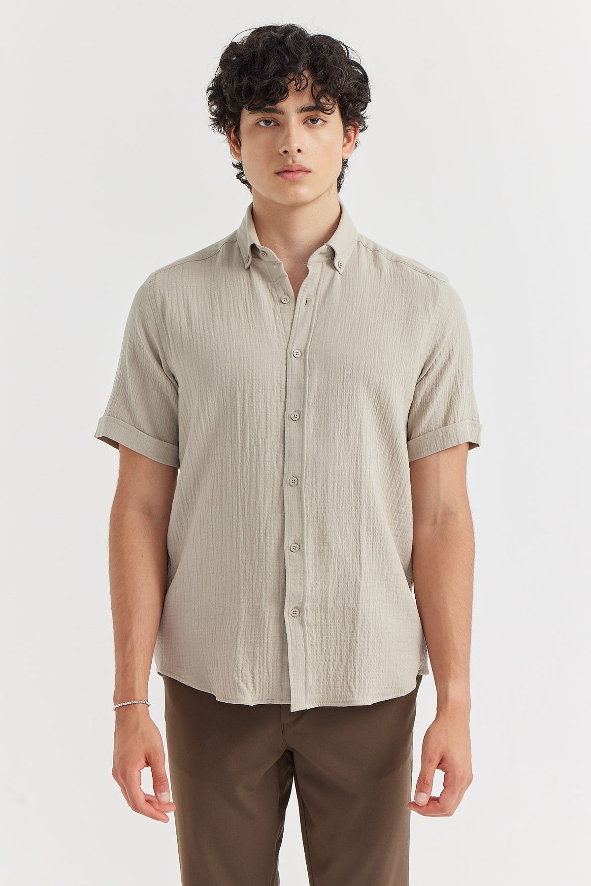 Men's Regular Textured Shirt