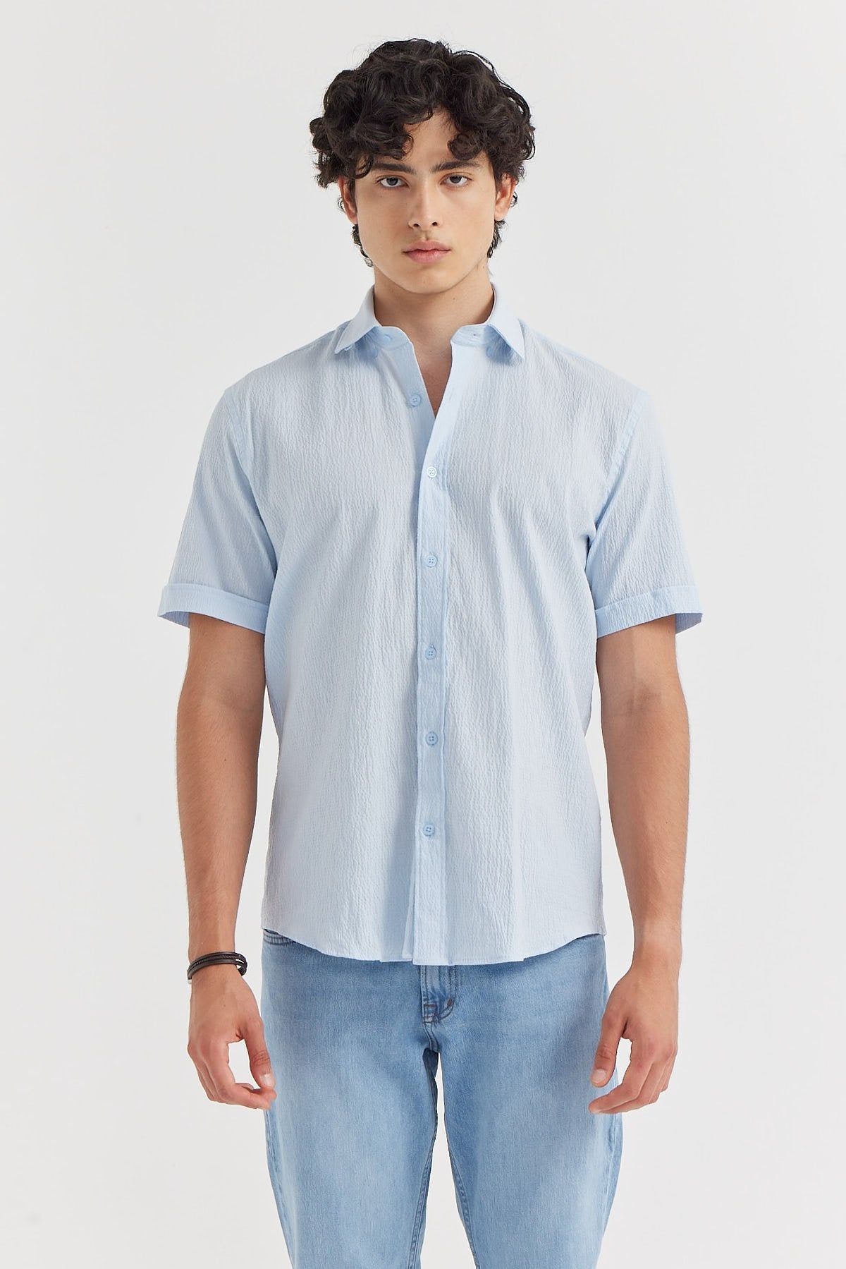 Men's Textured Short Sleeve Shirt