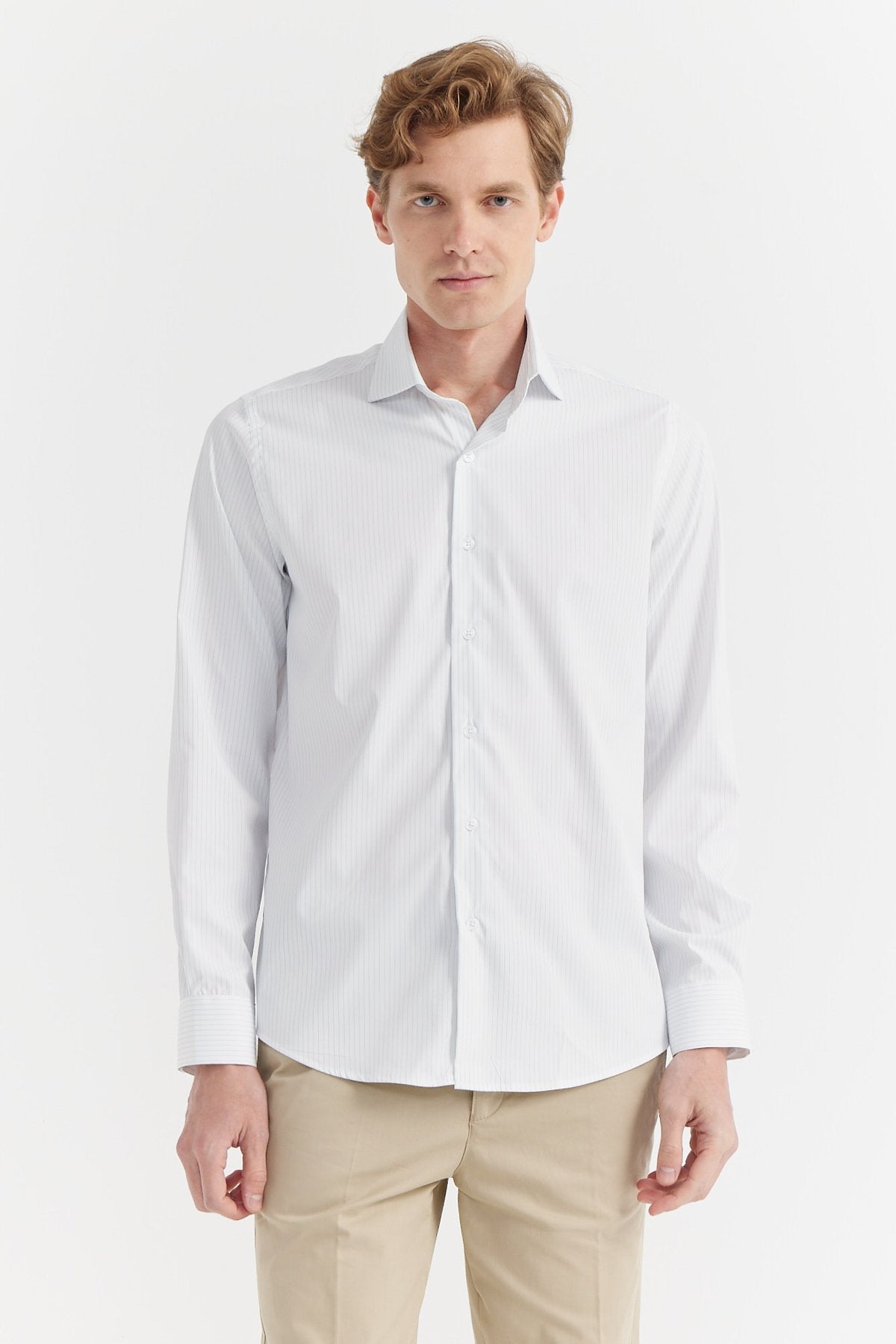 Men's Thin Striped Slim Fit Shirt
