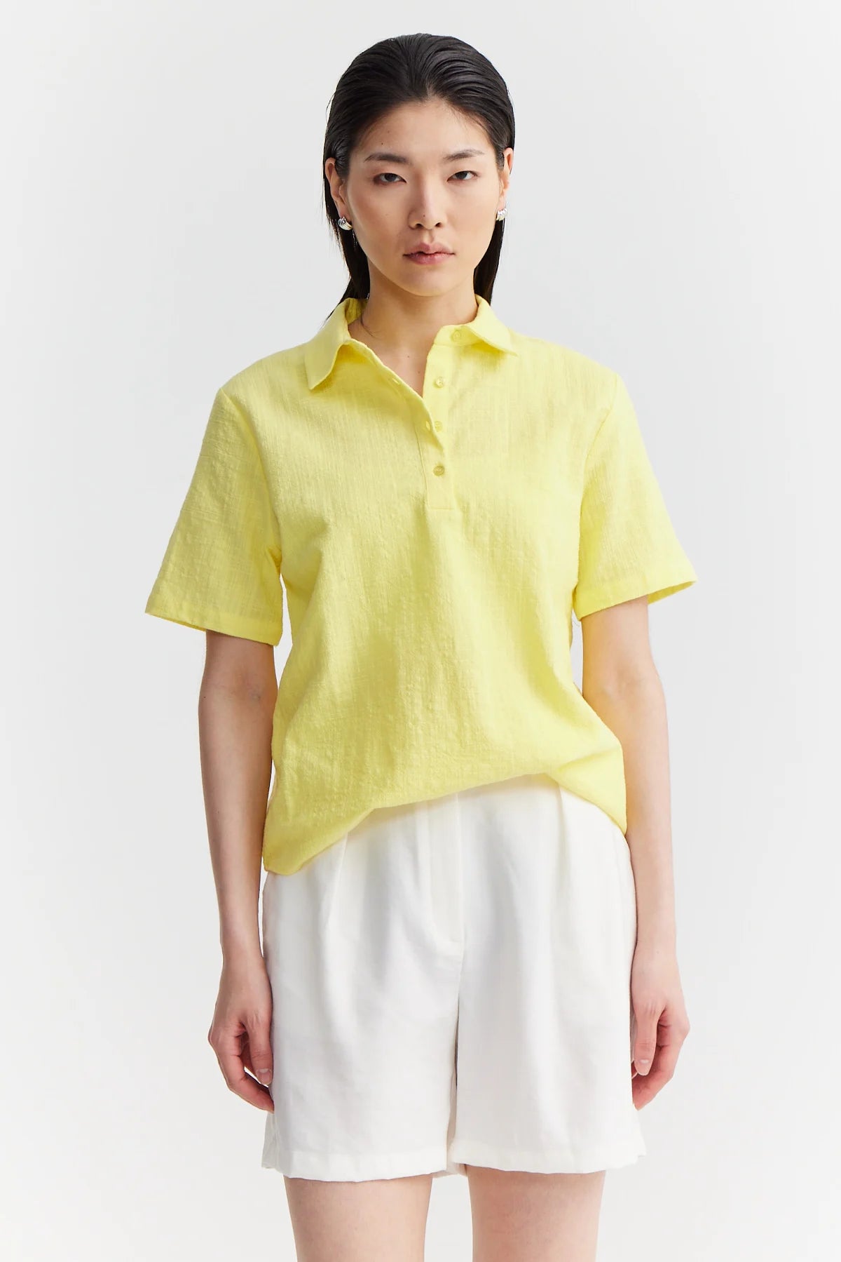 Kadın Dokulu Polo Yaka T-shirt