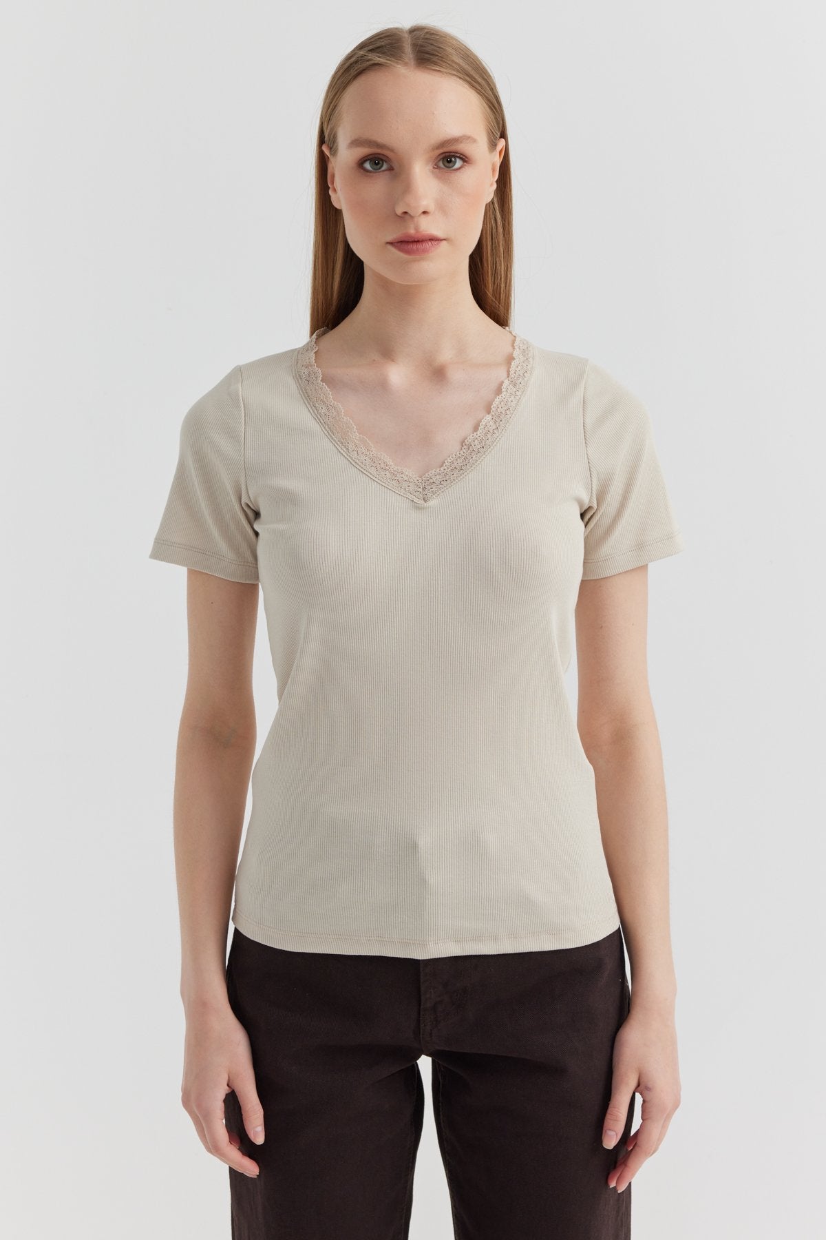 Women's Lace Detailed Collar Blouse
