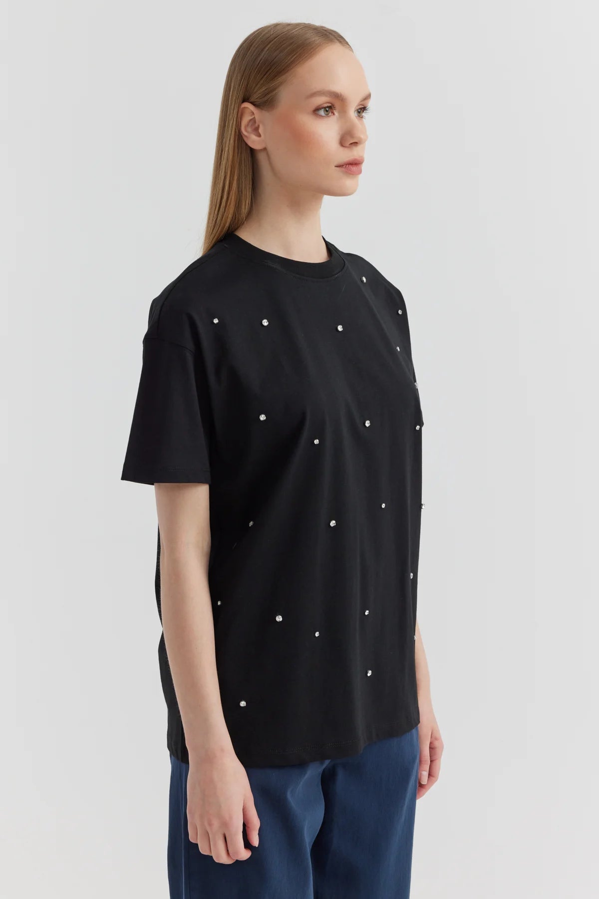 Kadın Taş Detaylı T-shirt