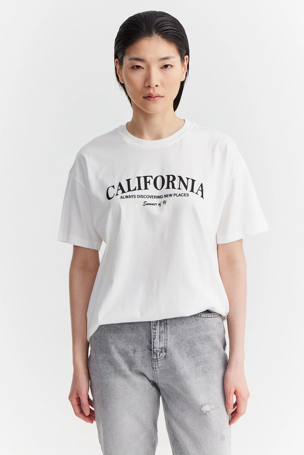 Kadın Basic Baskılı T-shirt