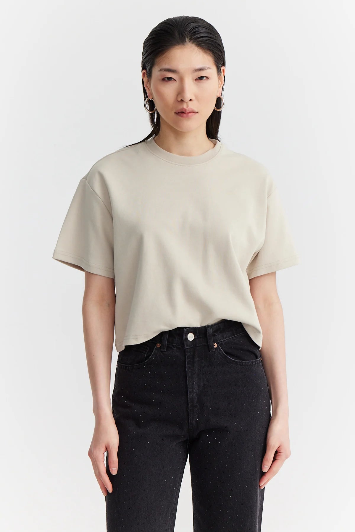 Kadın Kısa Basic T-shirt
