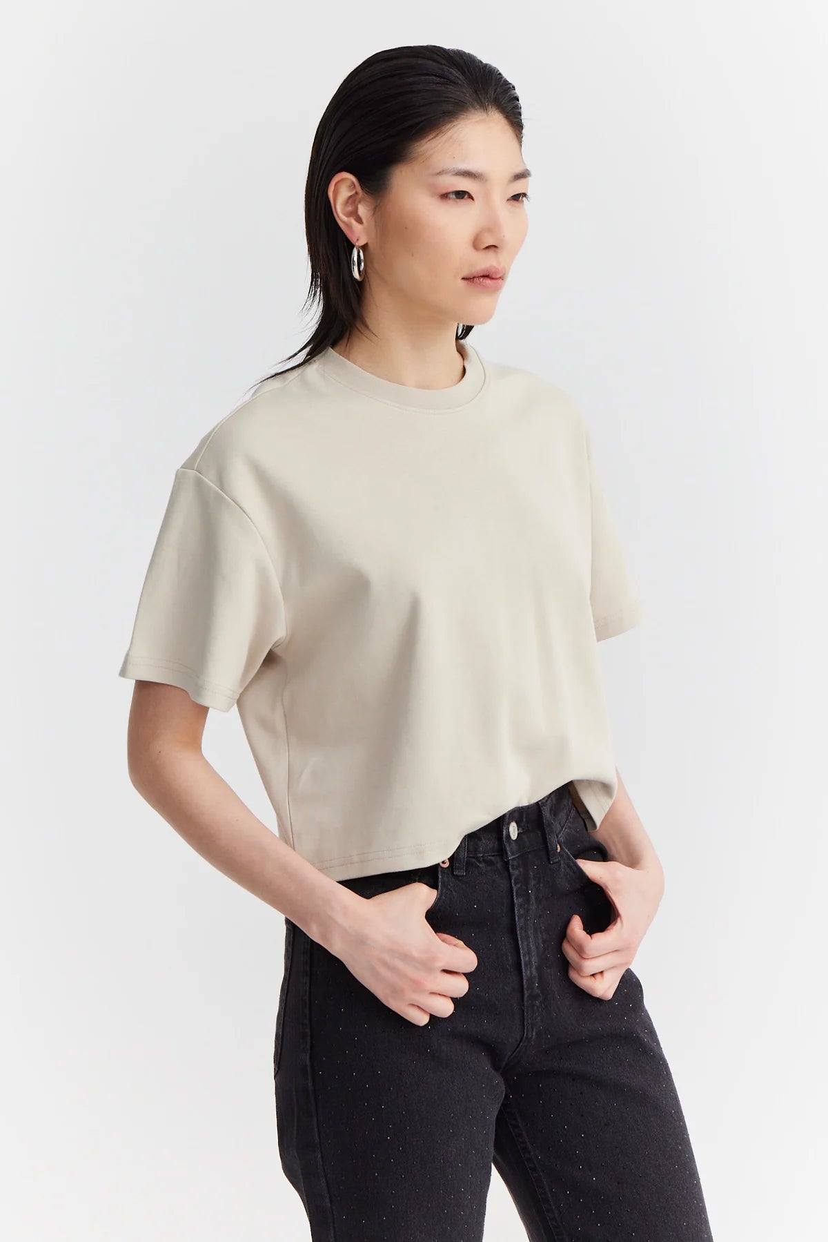 Kadın Kısa Basic T-shirt