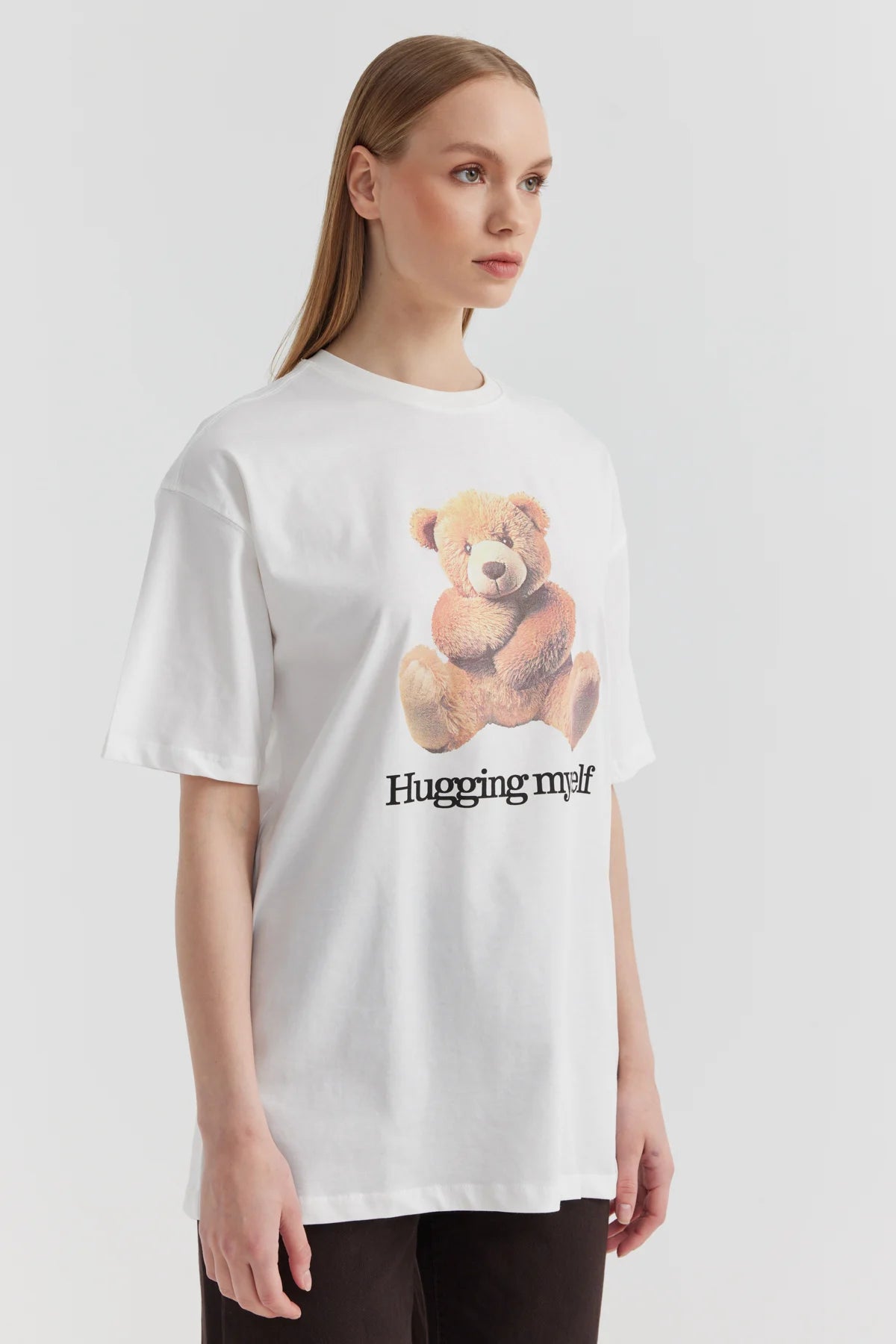 Kadın Ayıcık Baskılı T-shirt