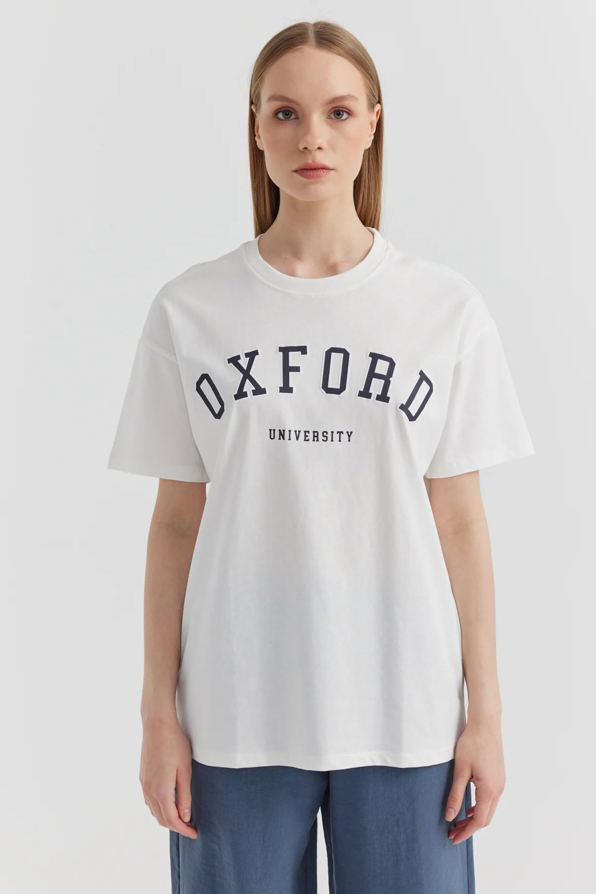Kadın Baskılı Basic T-shirt