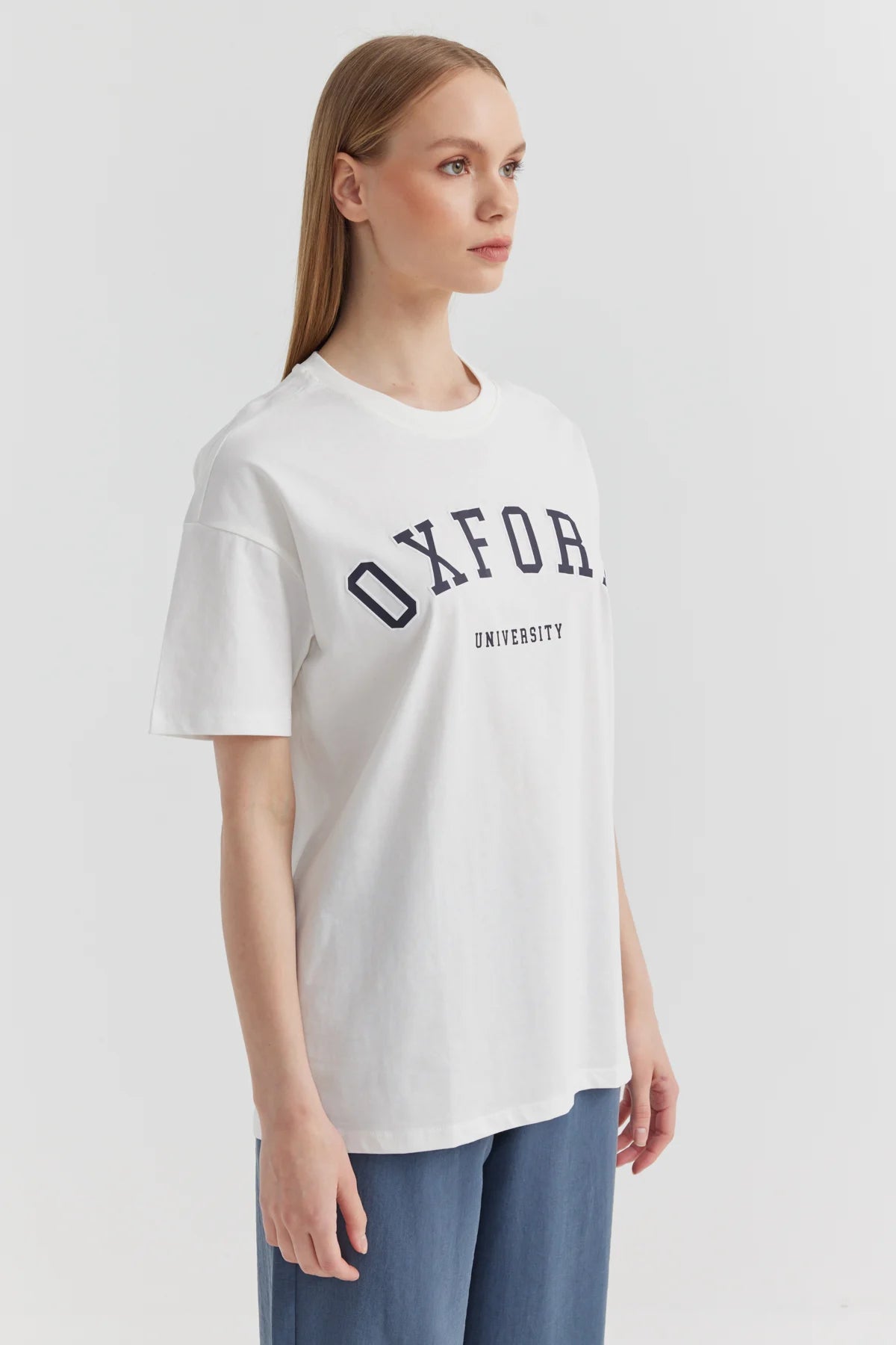 Kadın Baskılı Basic T-shirt