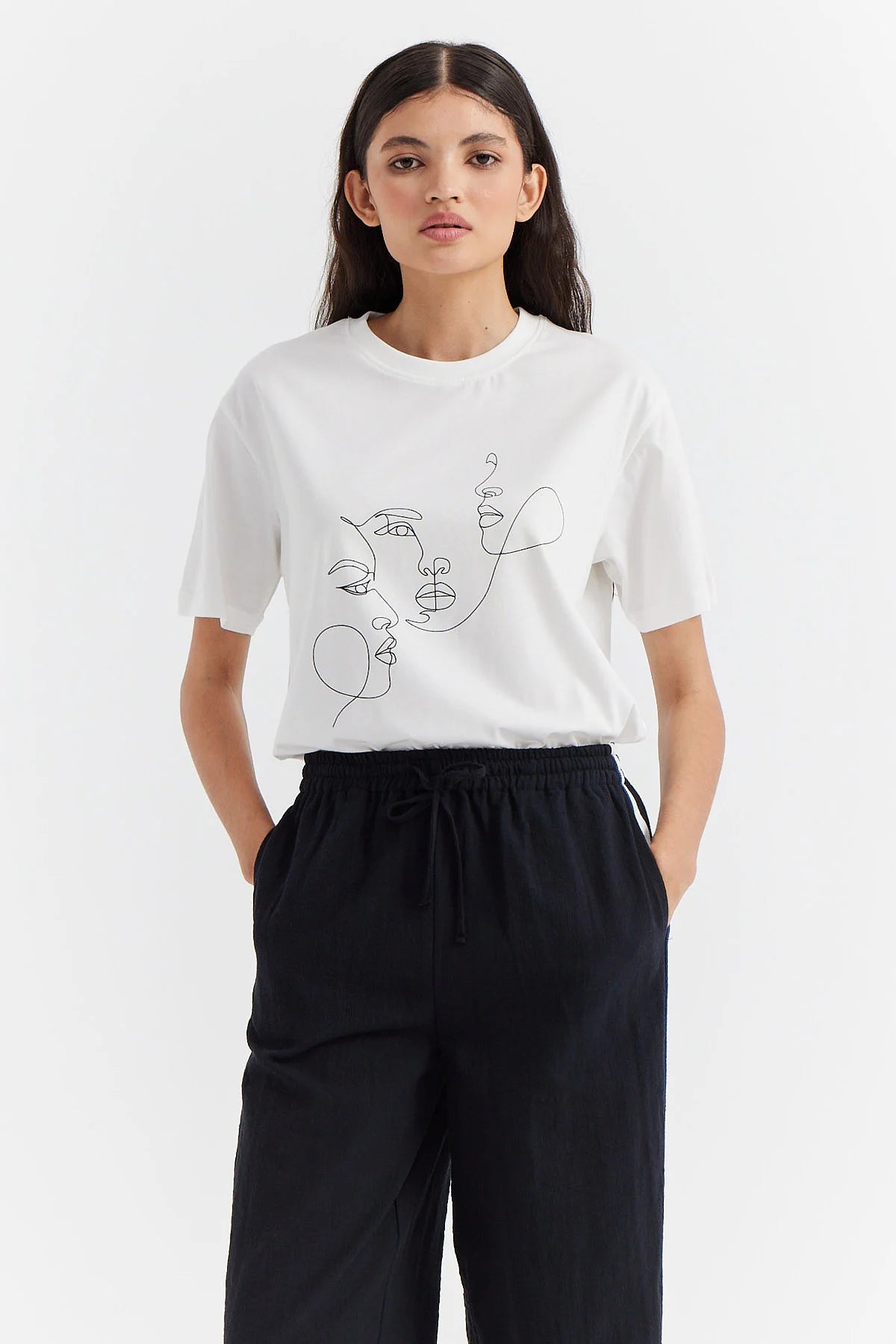 Kadın Desenli T-shirt