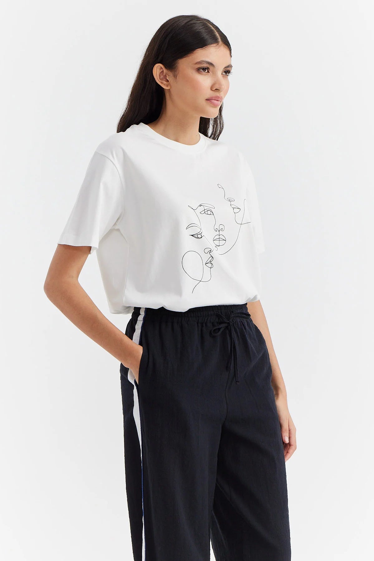 Kadın Desenli T-shirt
