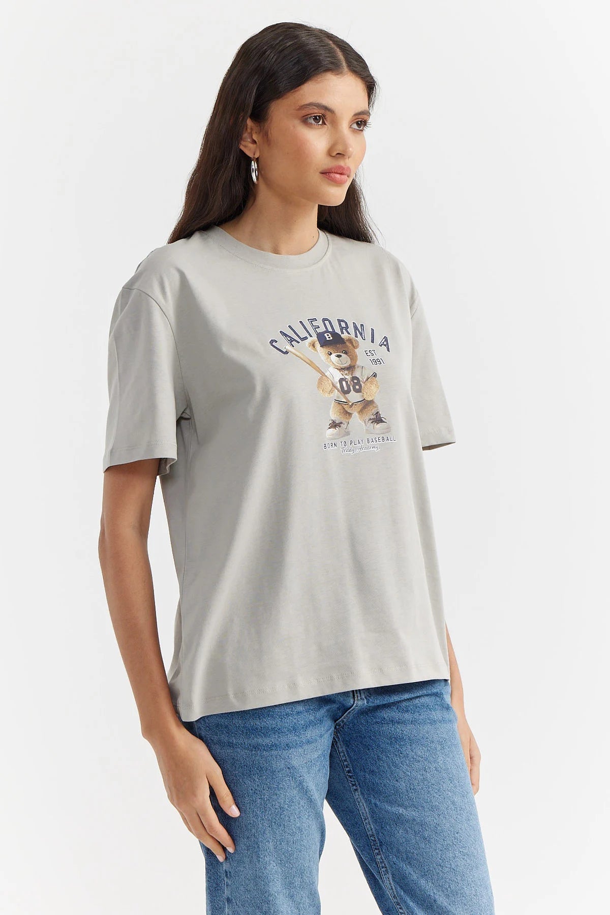 Kadın Basic Baskılı T-shirt