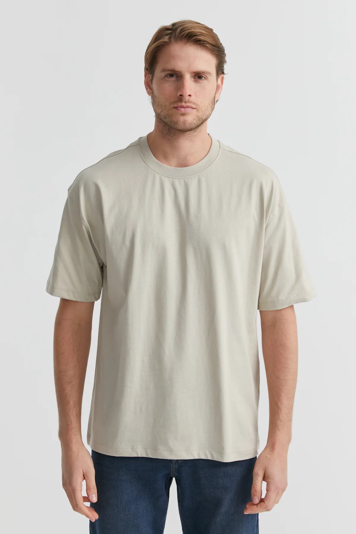 Erkek Bisiklet Yaka Oversize T-shirt
