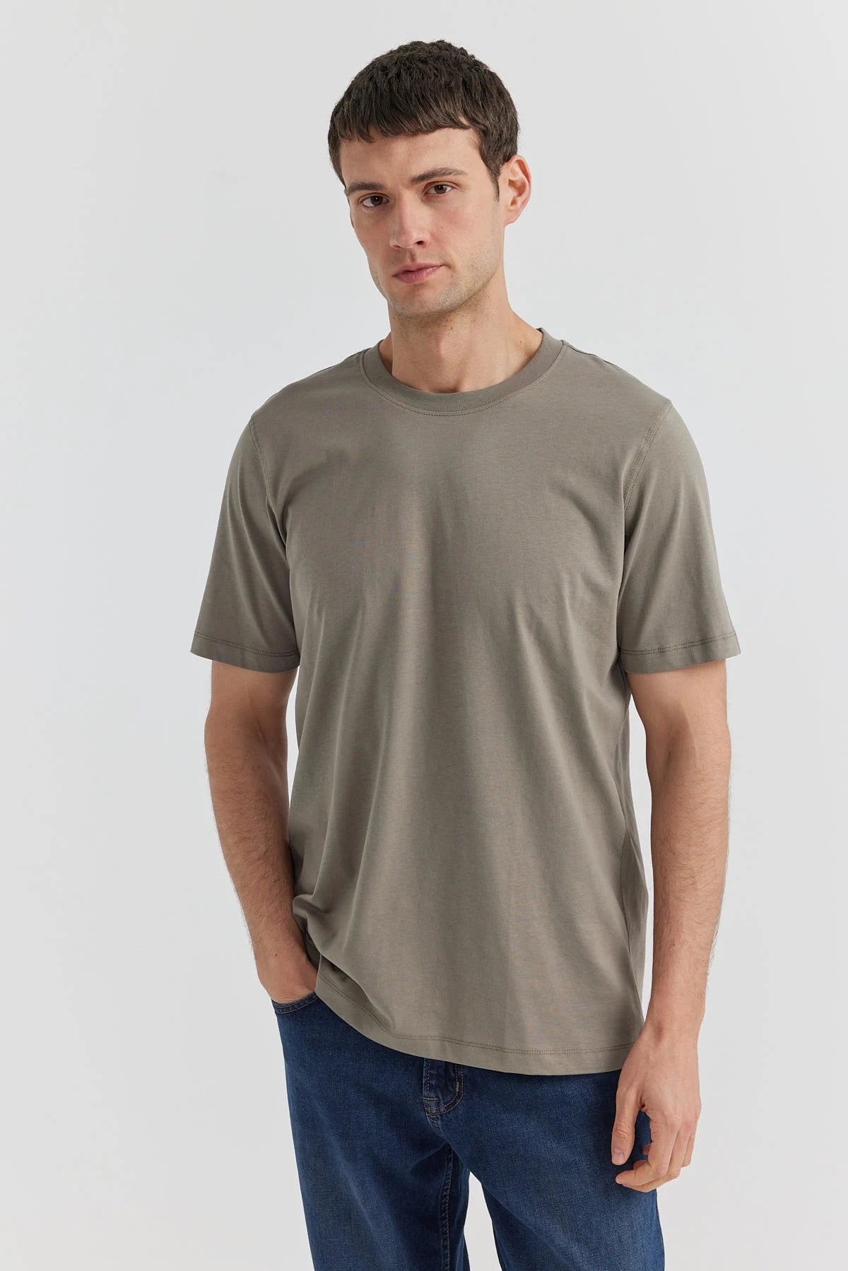 Erkek Bisiklet Yaka Basic T-shirt