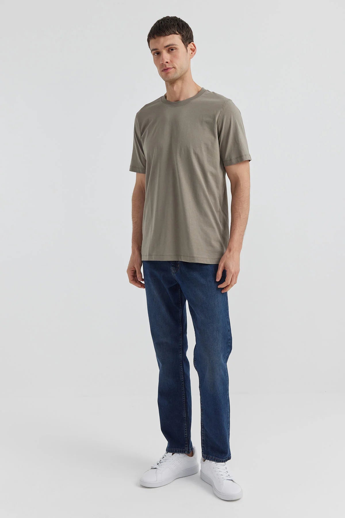 Erkek Bisiklet Yaka Basic T-shirt