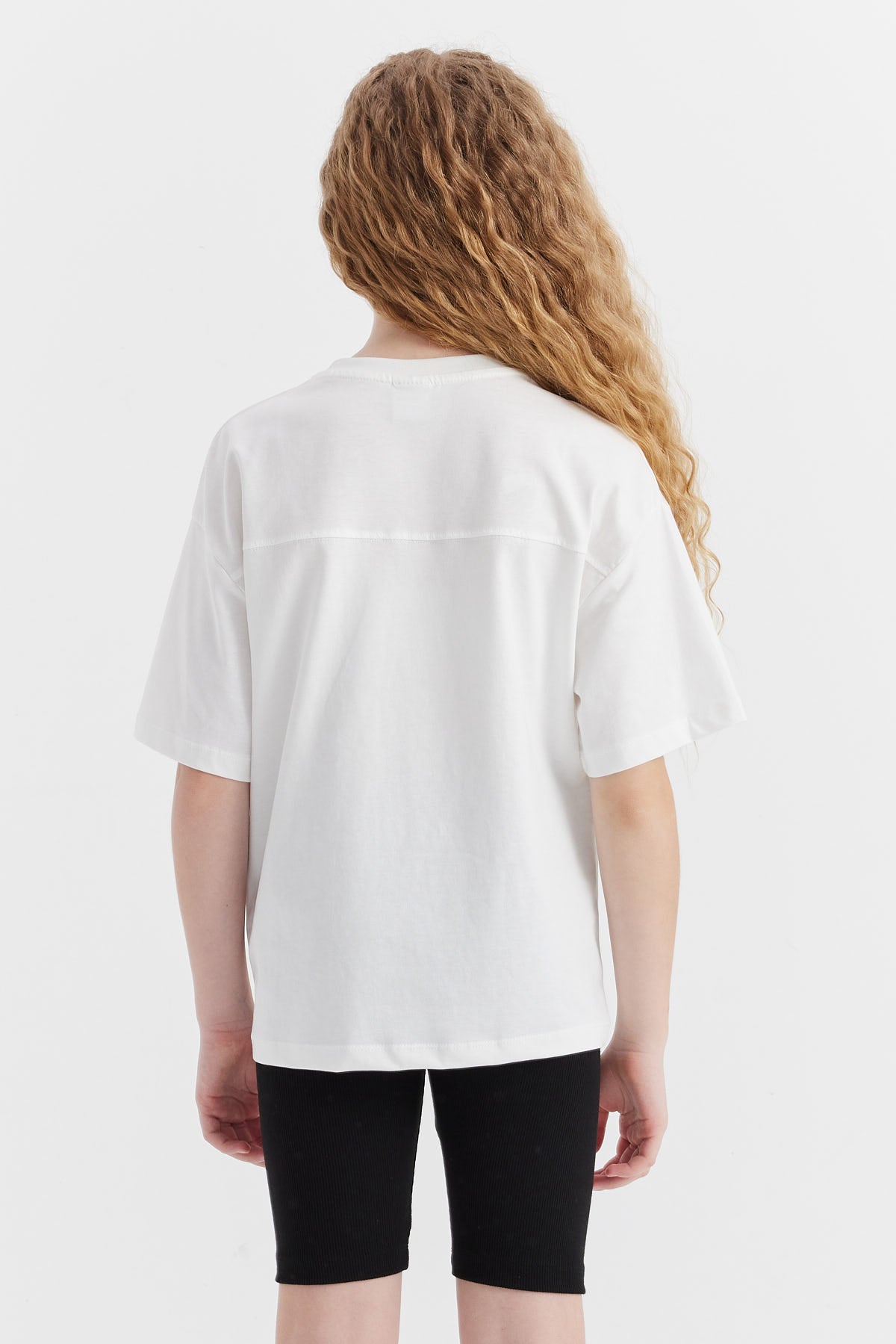 Girl's Printed Detailed T-shirt