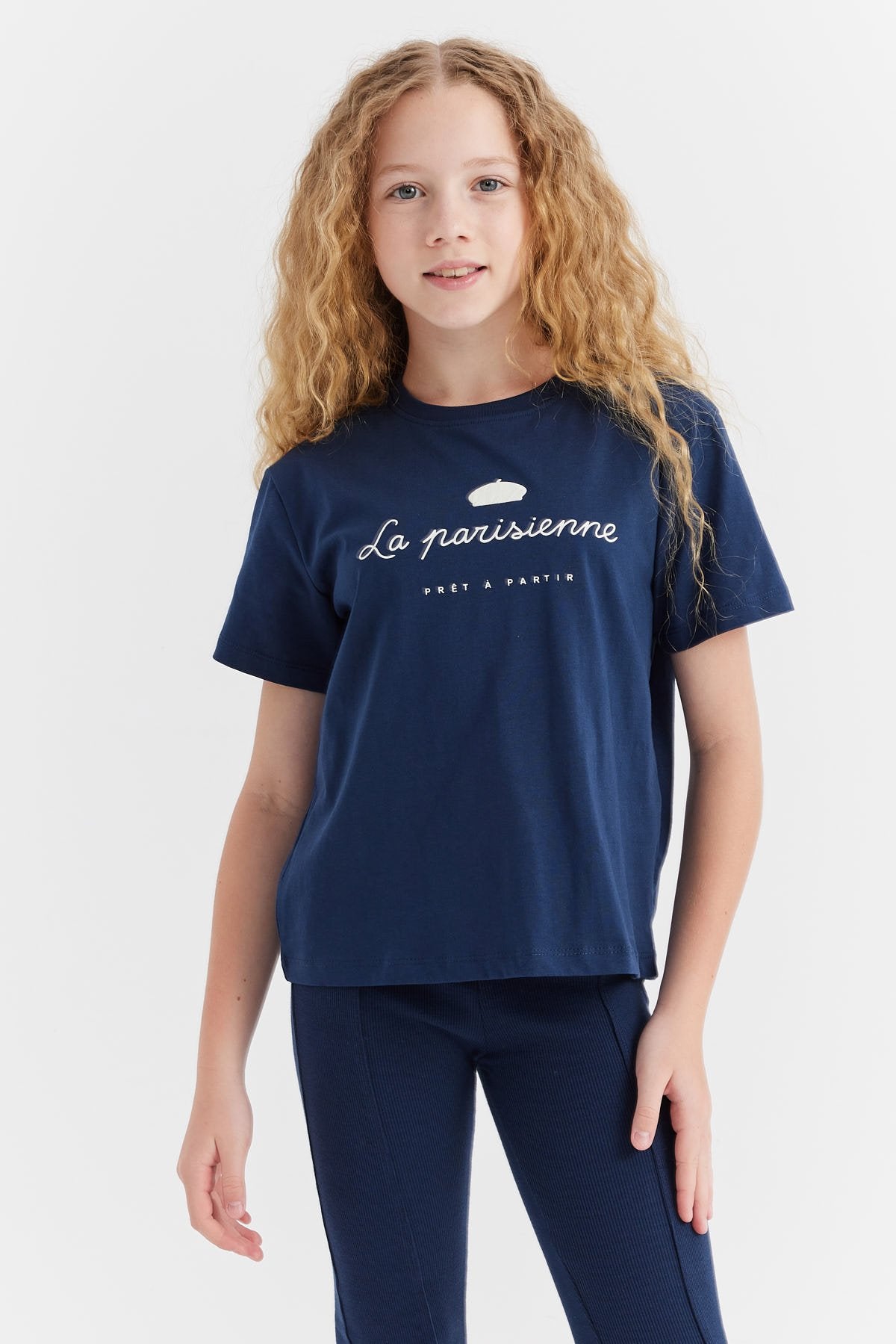 Girl's Printed Detailed T-shirt
