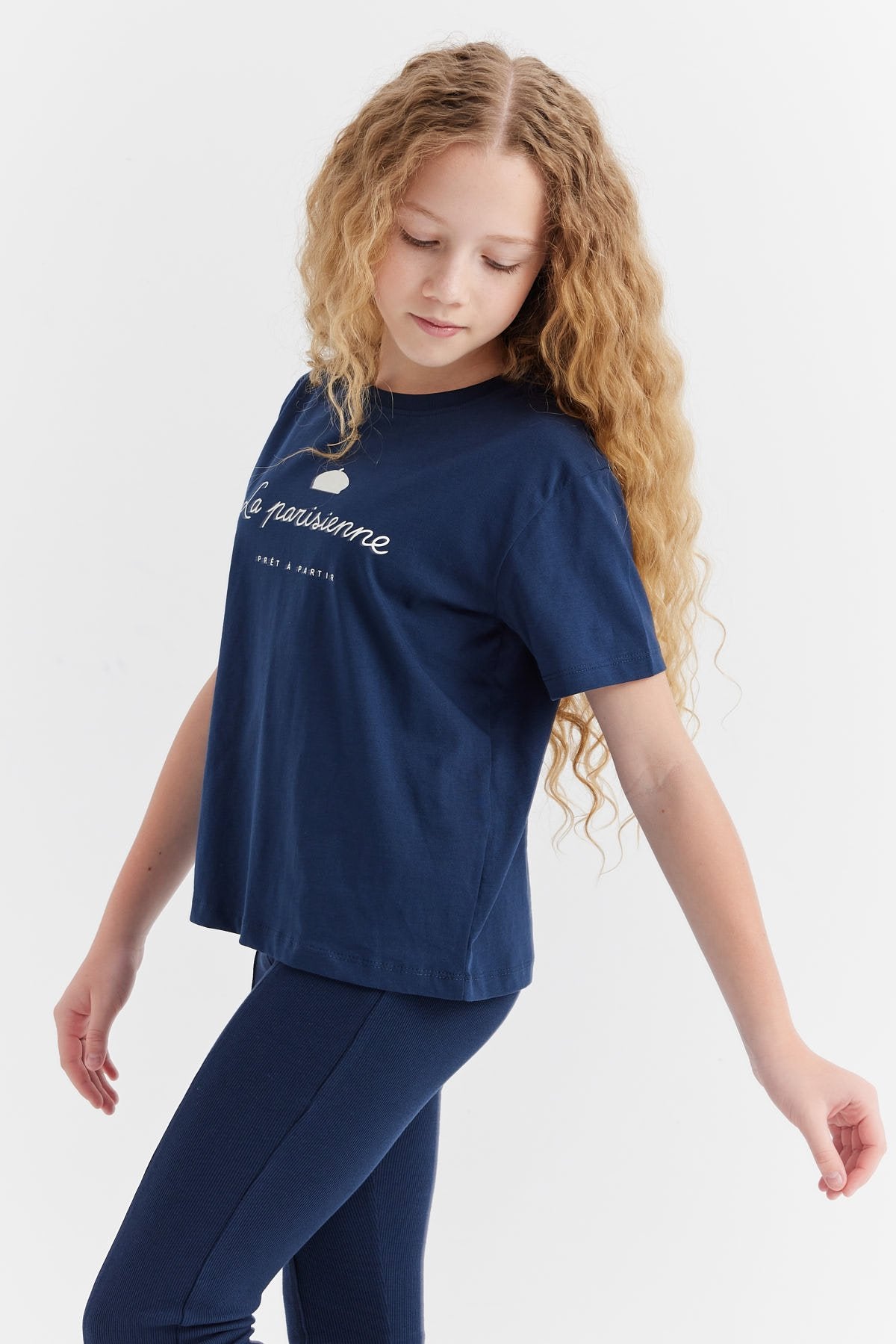 Girl's Printed Detailed T-shirt