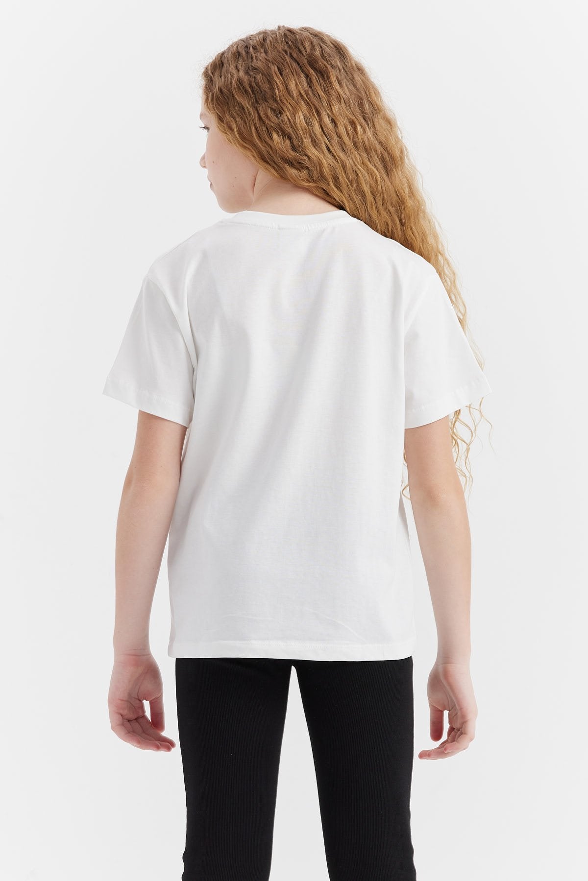 Girl's Printed Detailed T-shirt