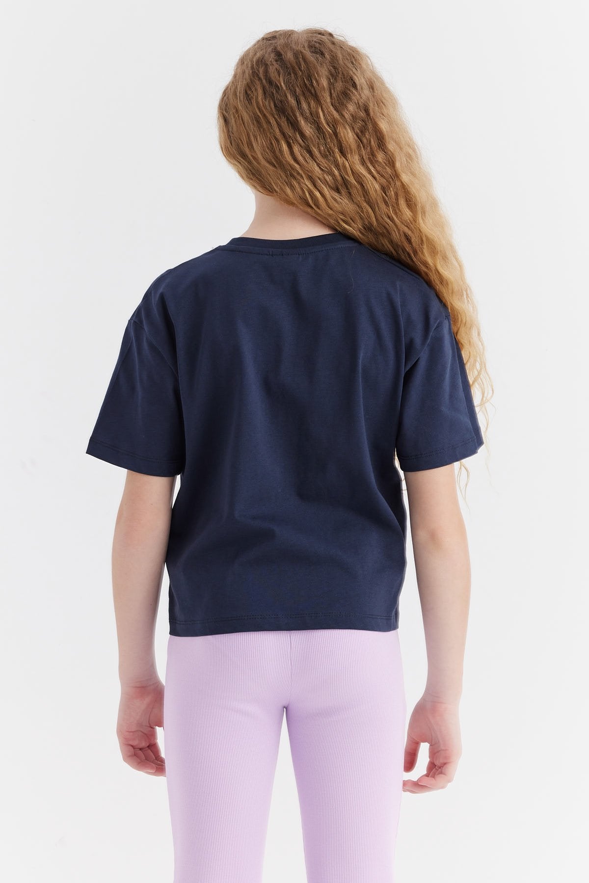 Girl's T-shirt with Embossed Print Detail