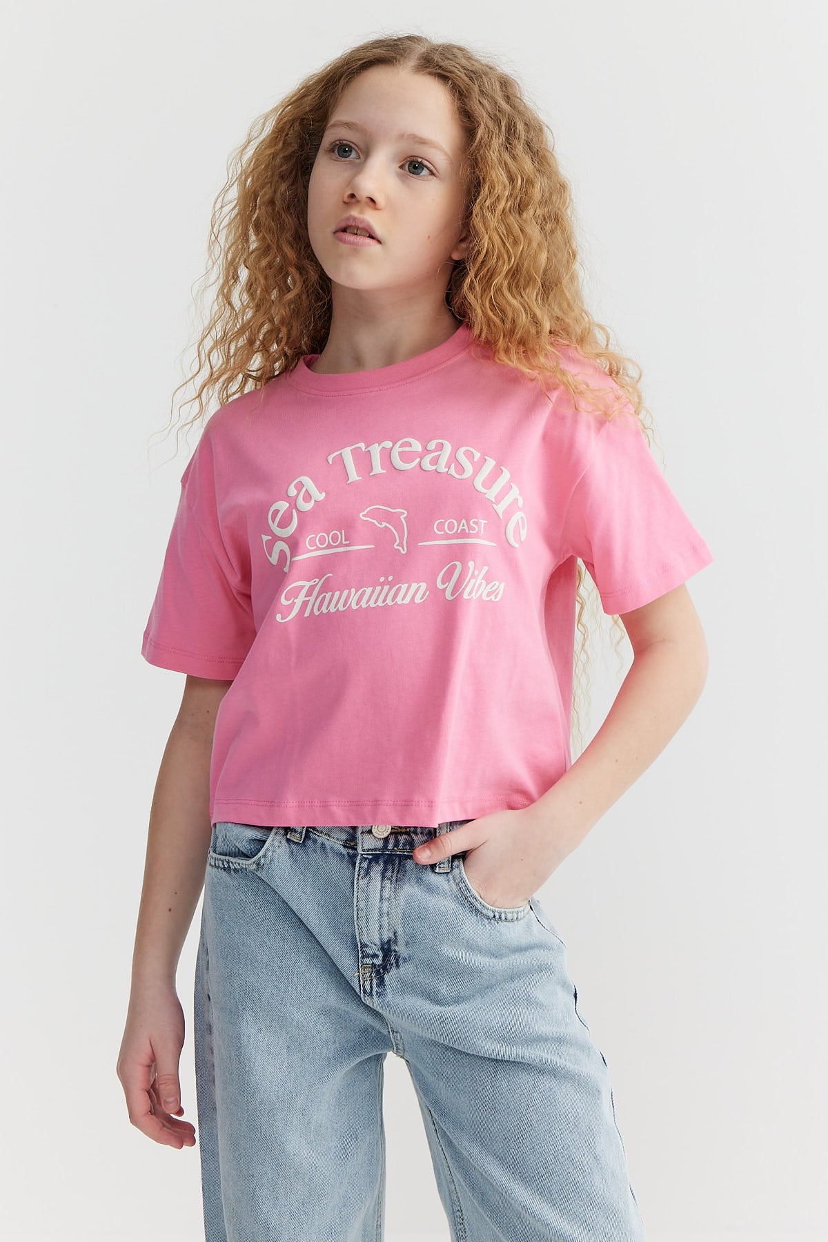 Girl's Printed Basic T-shirt