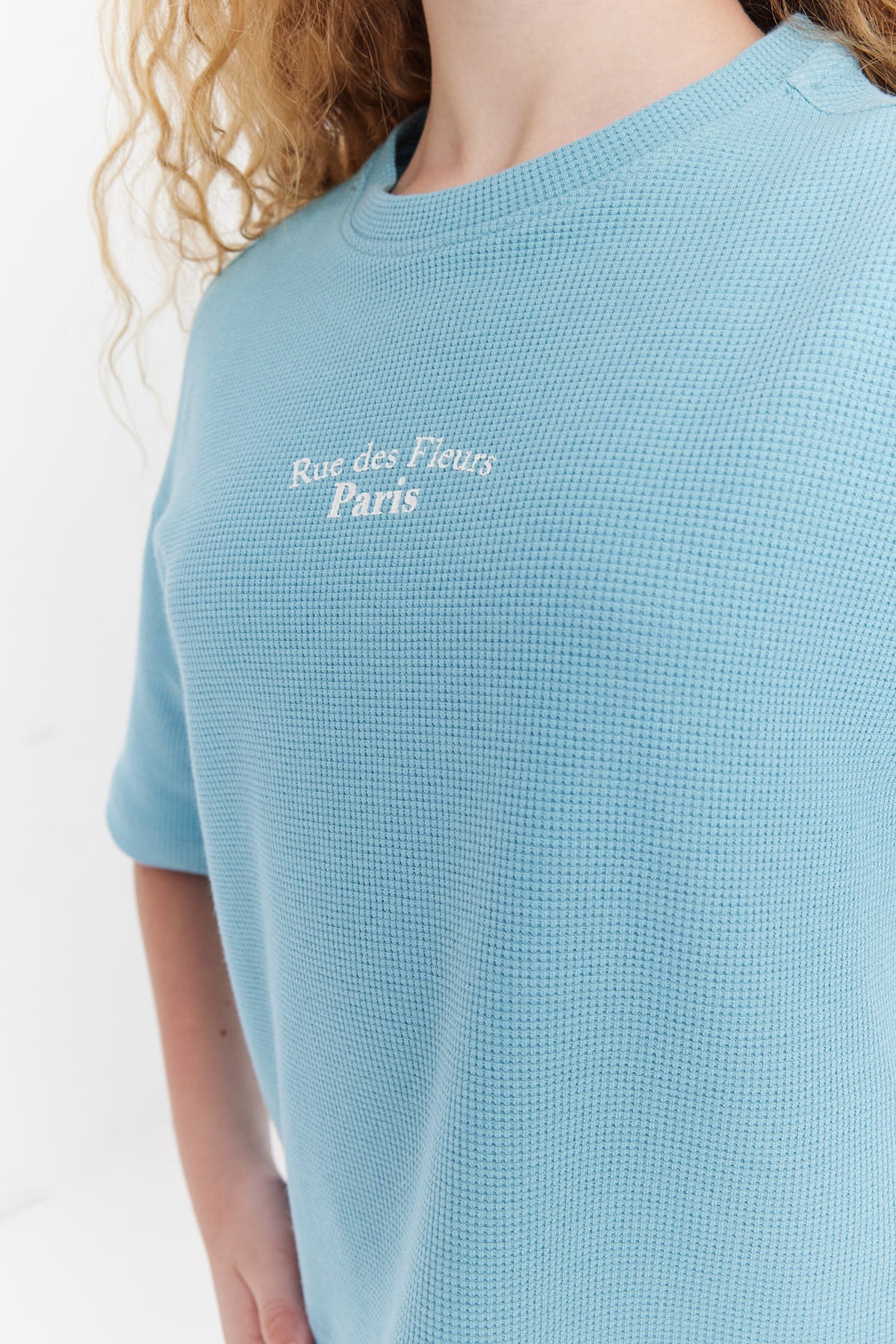 Girl's Waffle Fabric T-shirt