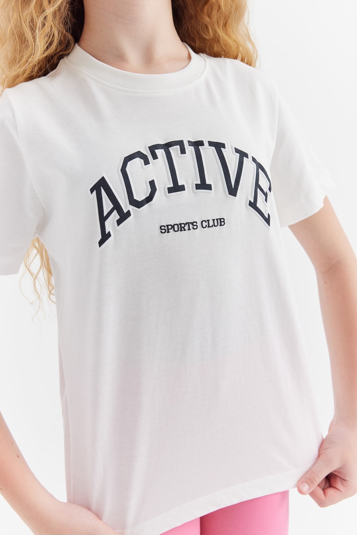 Girl's Text Printed T-shirt