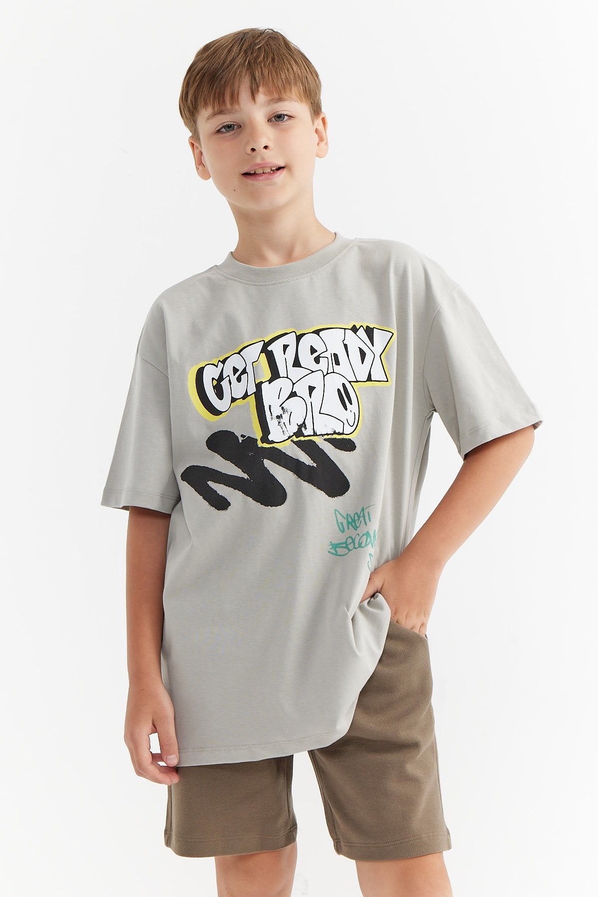 Boy's Printed Detailed T-shirt