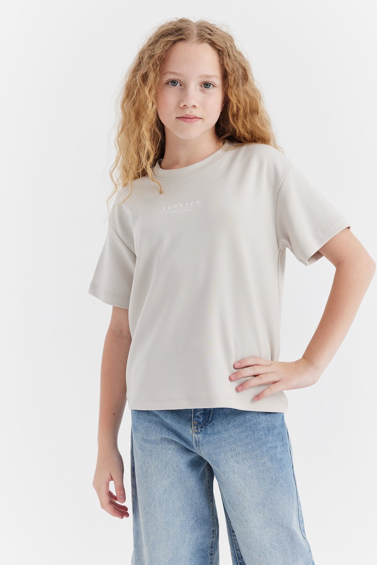 Girl's Text Printed T-shirt