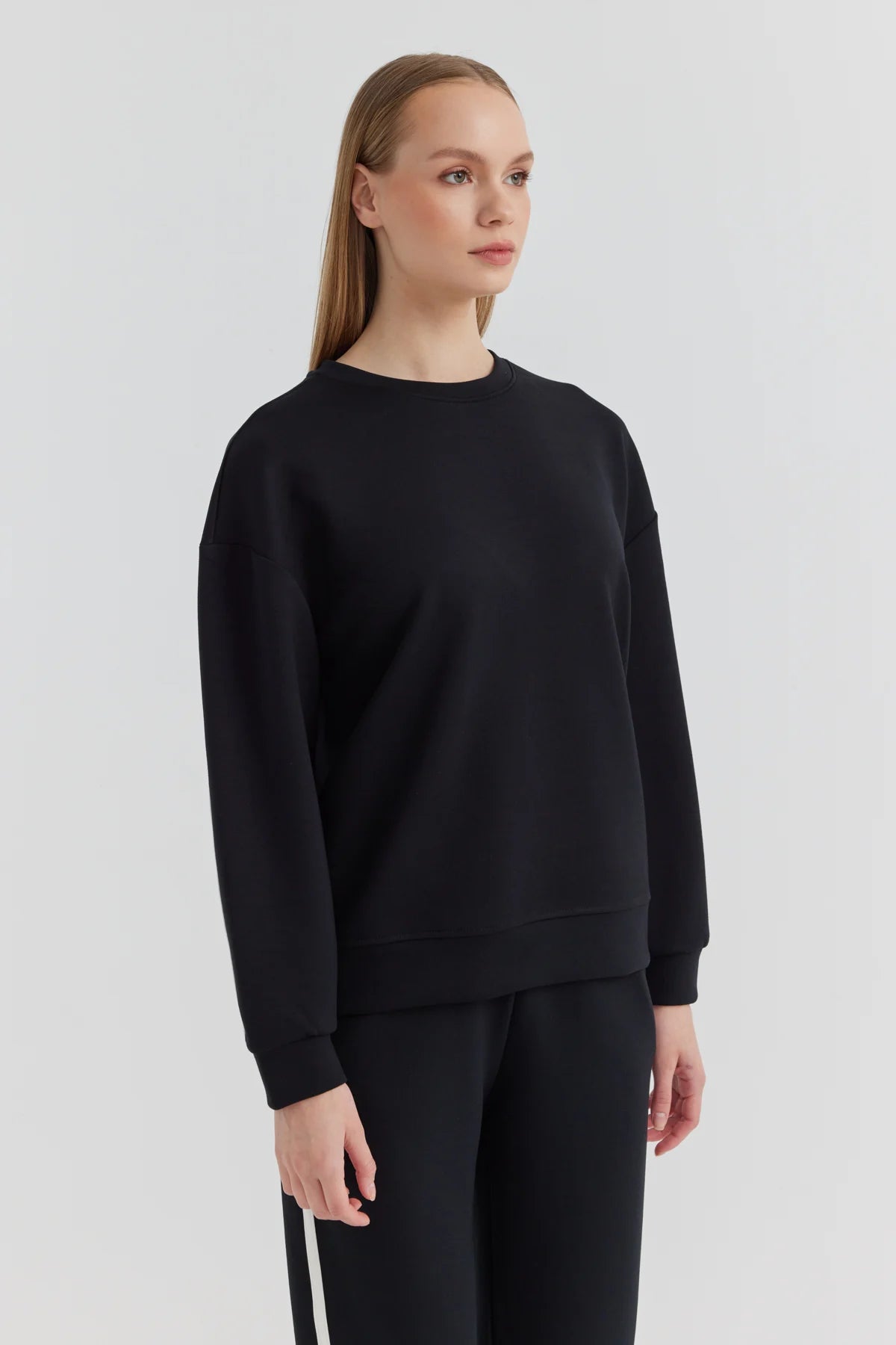 Kadın Şerit Detaylı Sweat Üst