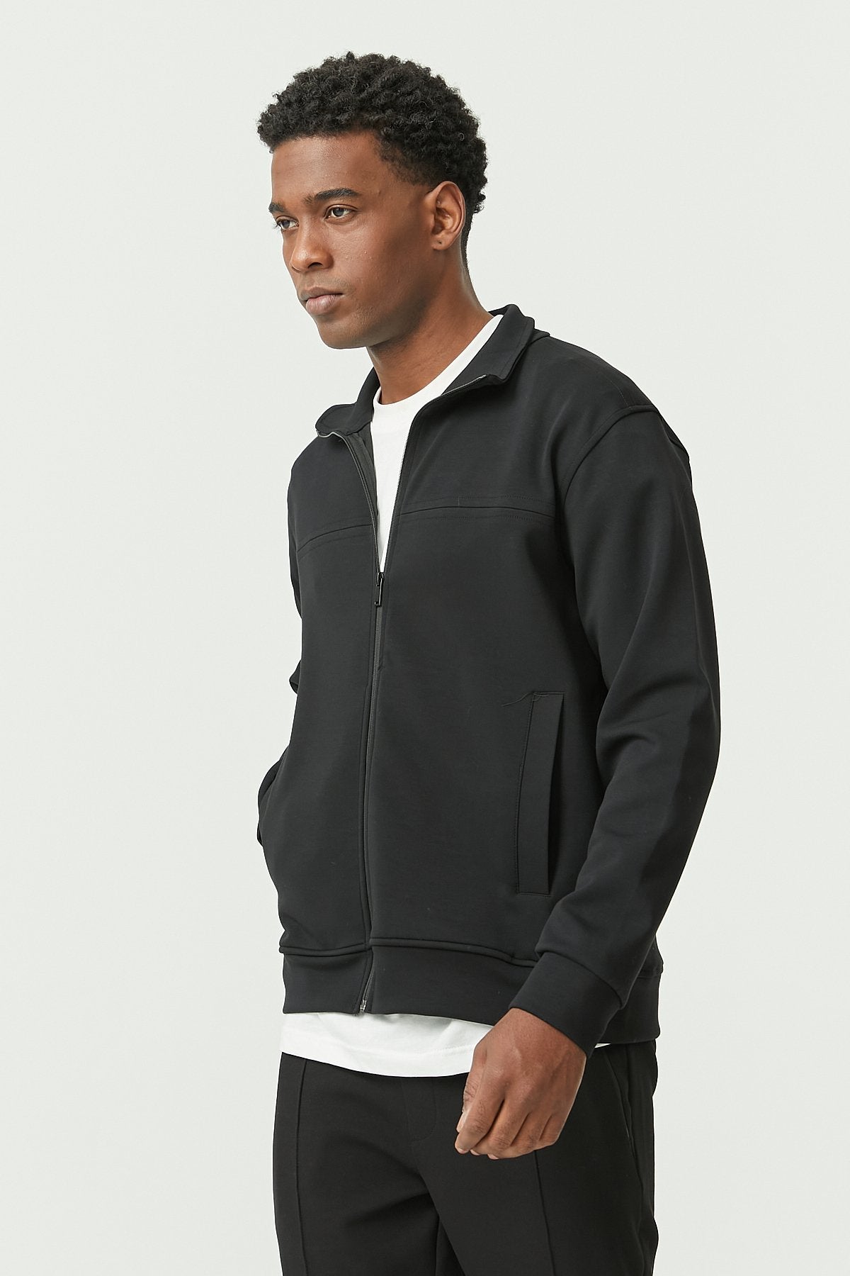 Zippered Thin Sweat Top