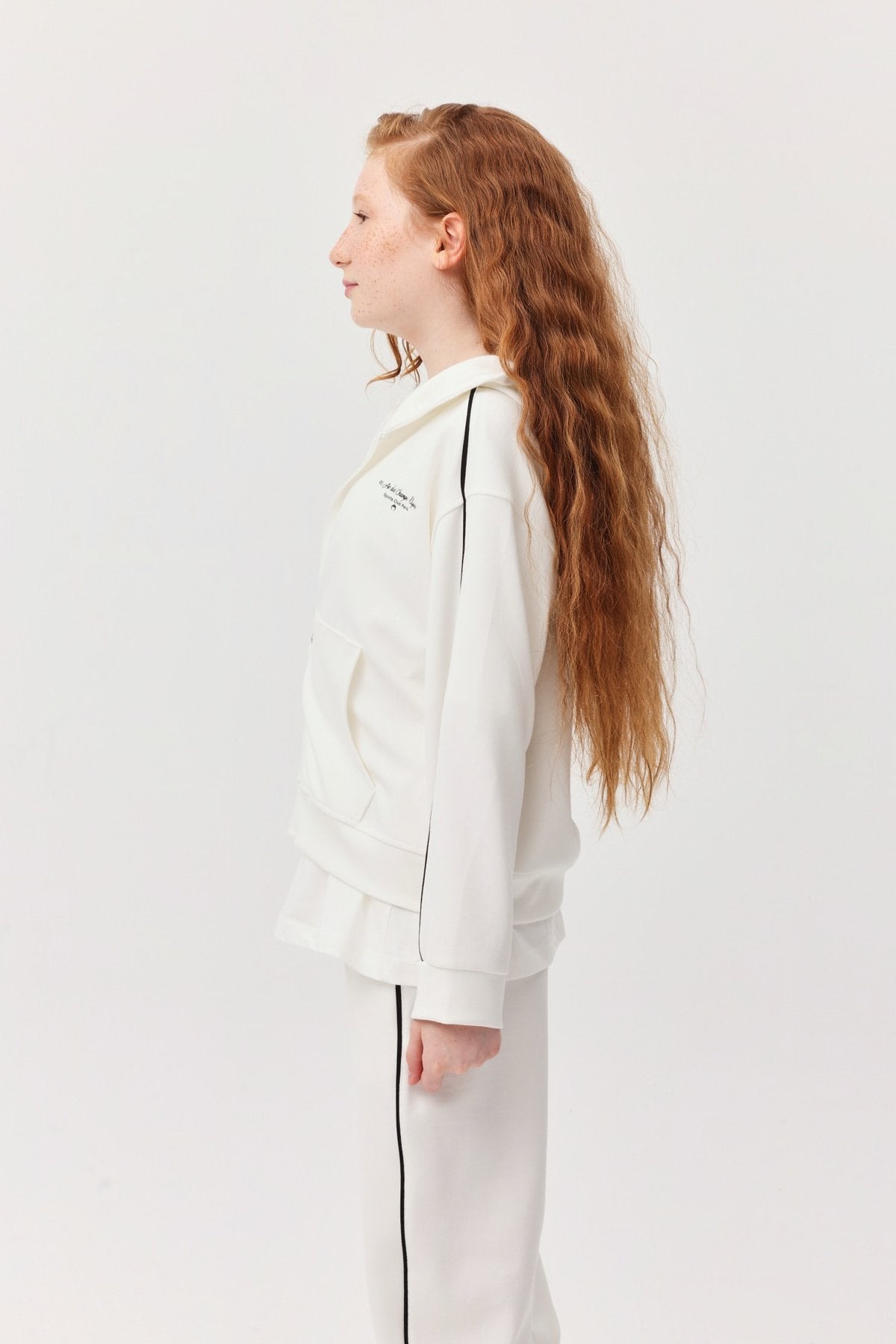 Girl's Zippered Sweat Top