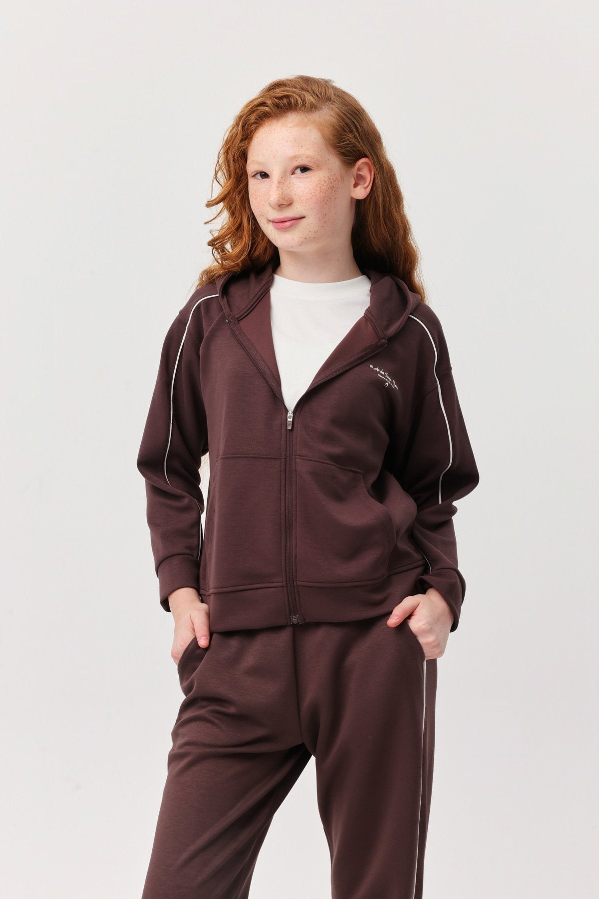 Girl's Zippered Sweat Top
