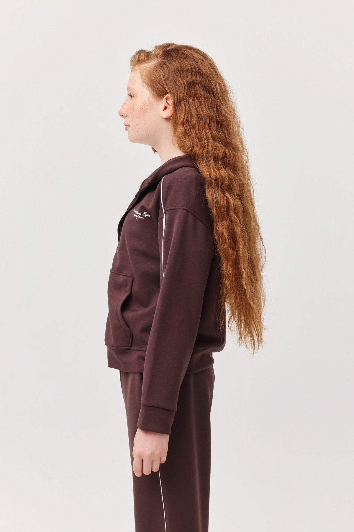Girl's Zippered Sweat Top